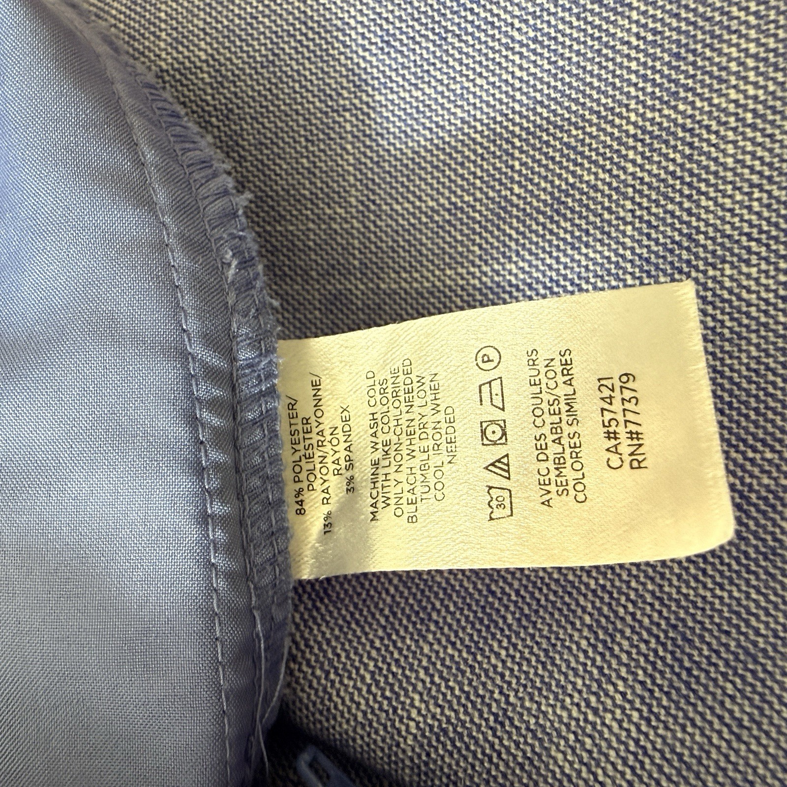 Ann Taylor Straight Leg Pants Sz 8 Career Light Blue Polyester Rayon Stretch