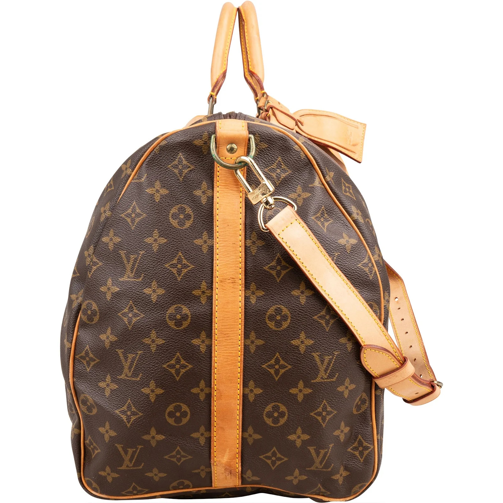 Louis Vuitton Monogram Keepall 60 Bandoulière Travel Bag Pouch