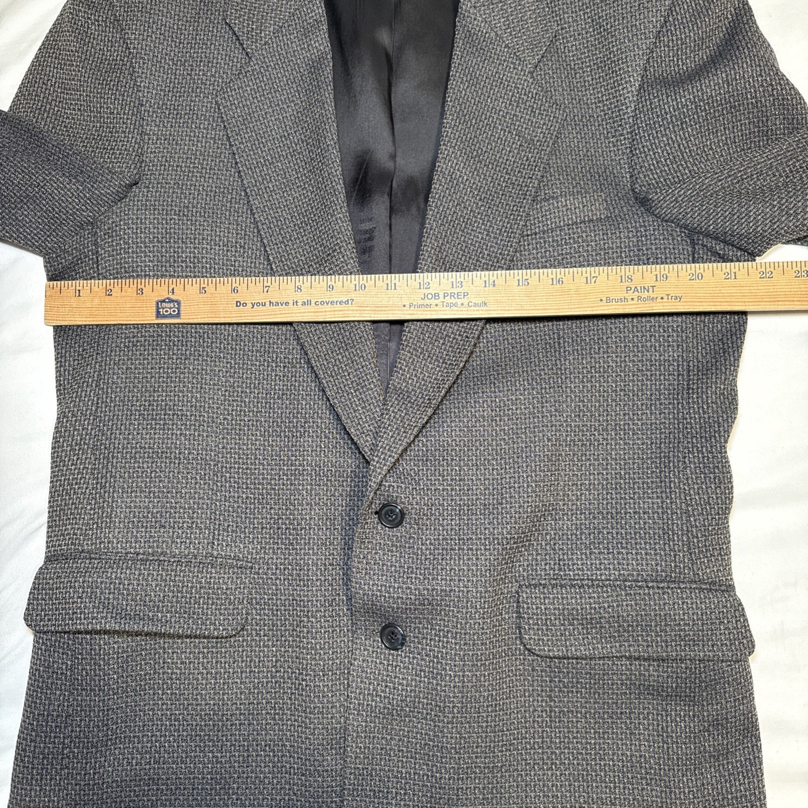 Lineage Soft Sport Coat Mens 42 Brown Black Blazer Jacket Pure Wool VTG USA