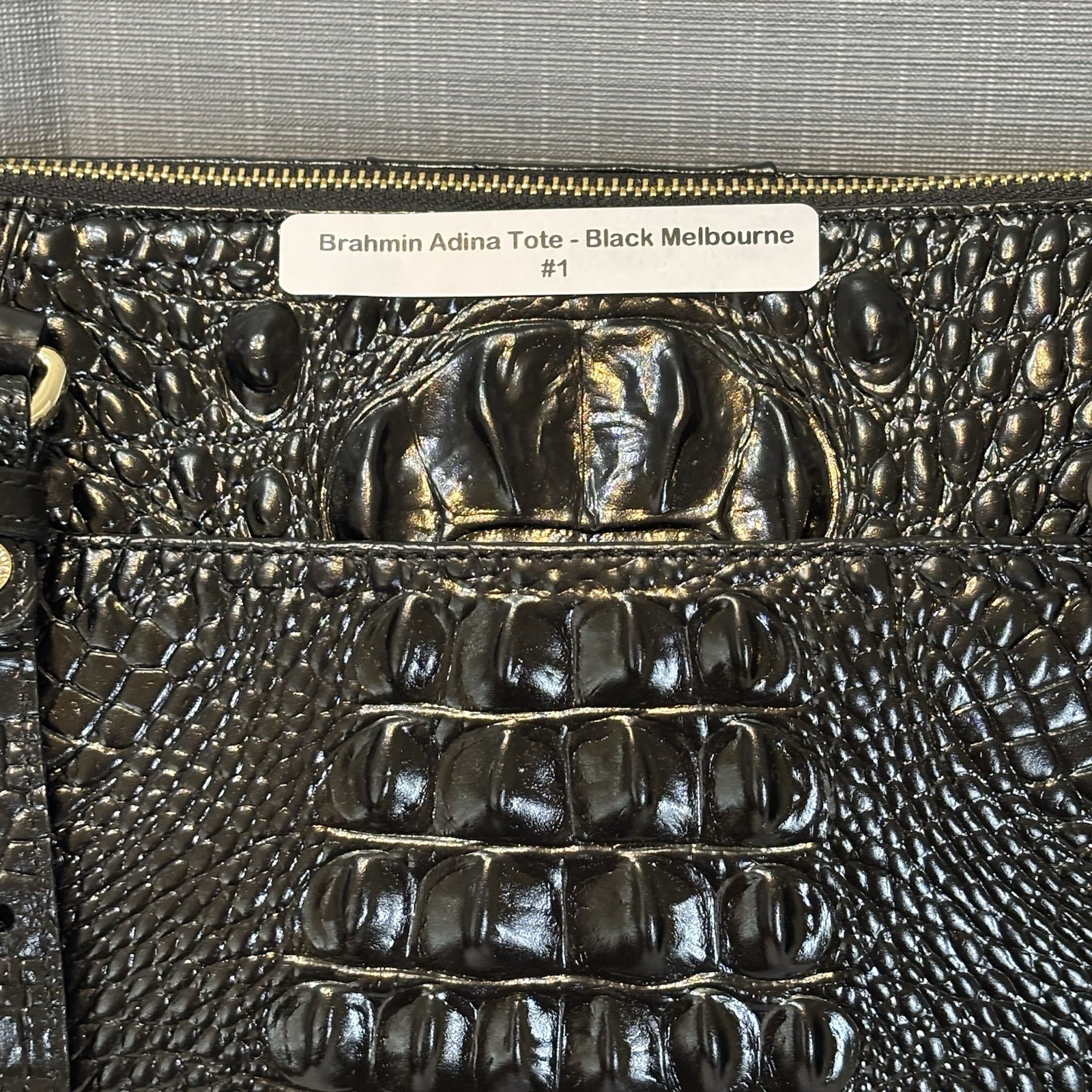 BRAHMIN ADINA Black Melbourne Leather Tote Leather NWT – See pics / 2 available