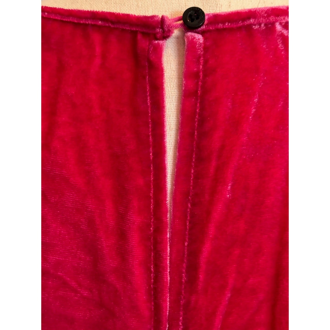 NWT Scotch & Soda Pink Velvet Top Side Zipper, Back Neckline Button w Keyhole M