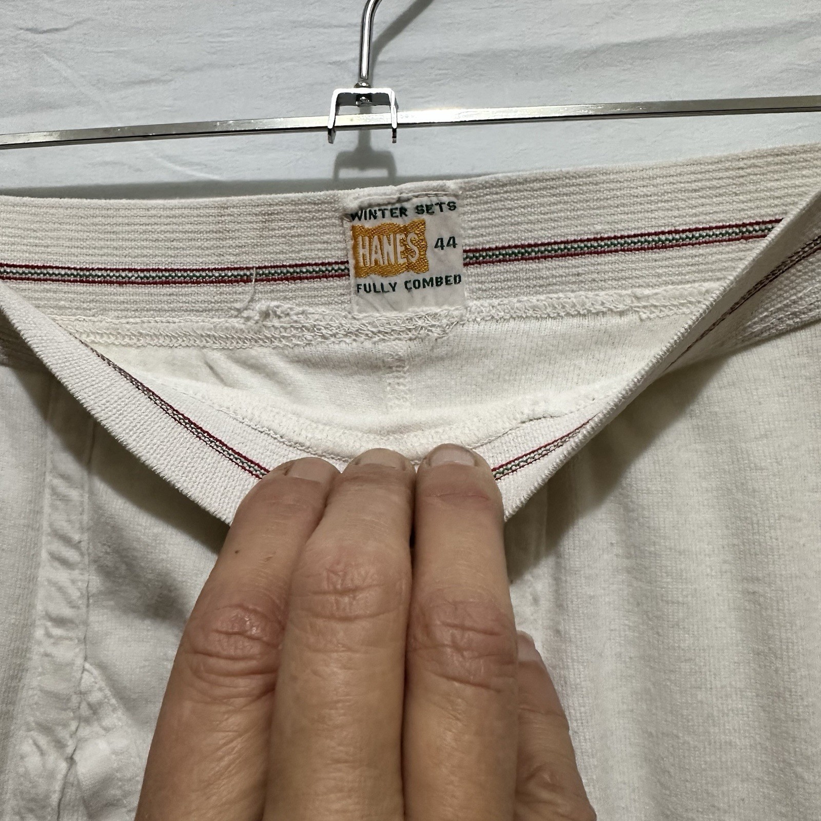 1950s Thermal Underwear Hanes Combed Cotton Long John’s Size 44 E3 Vintage