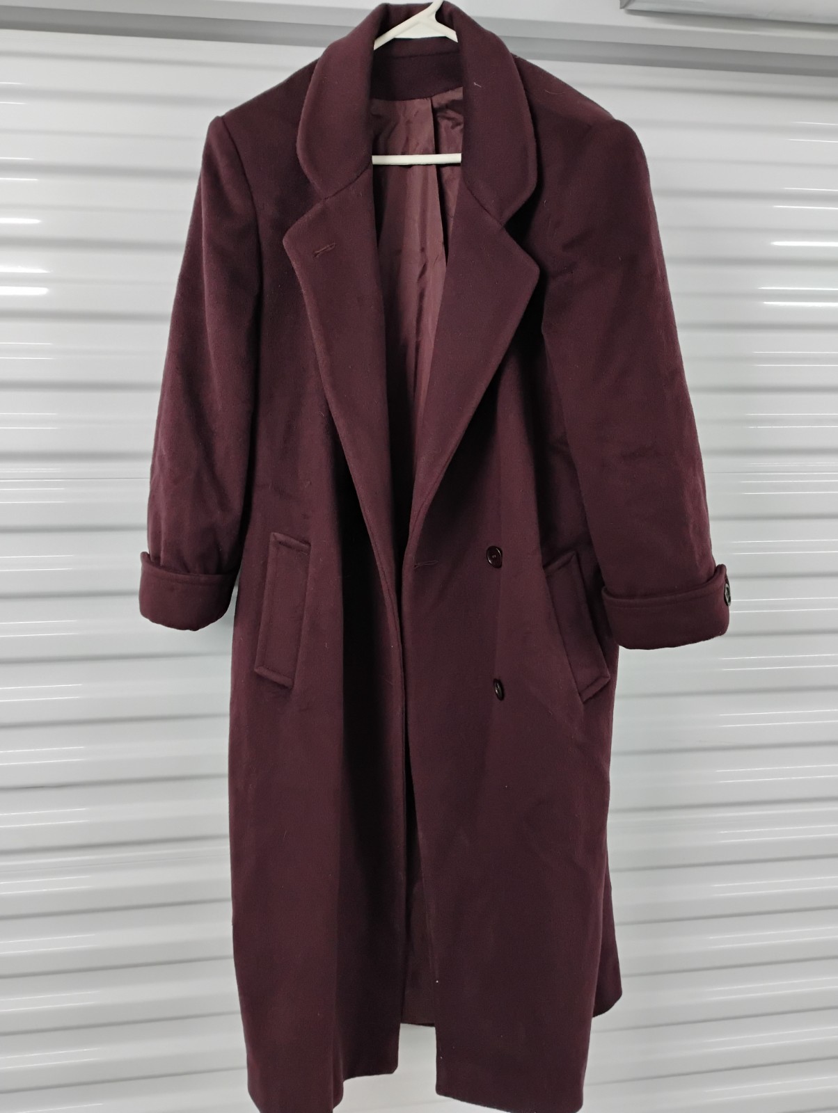 Women’s 5lb Wool Over Coat*Dark Red*One Of A Kind*14 Measurements*Free Returns