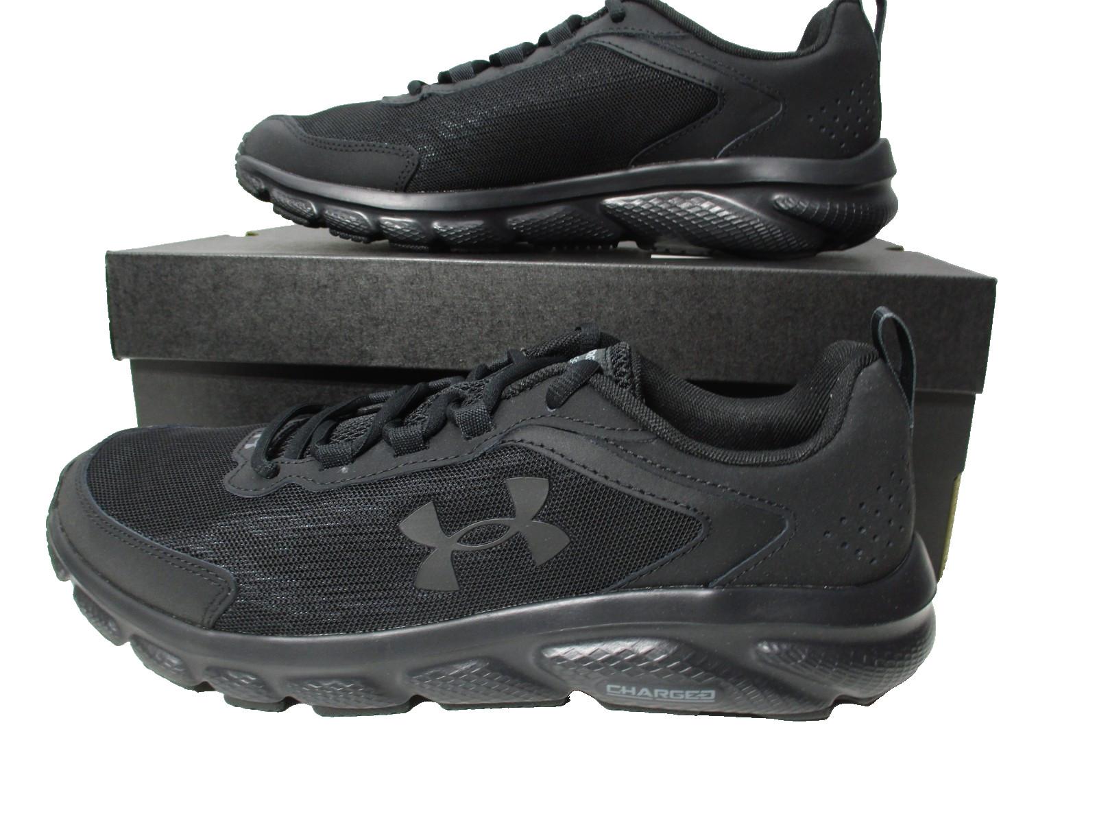 UA Under Armour Charged Assert 9 Mens Sz 10.5 Running Shoes Black/Black