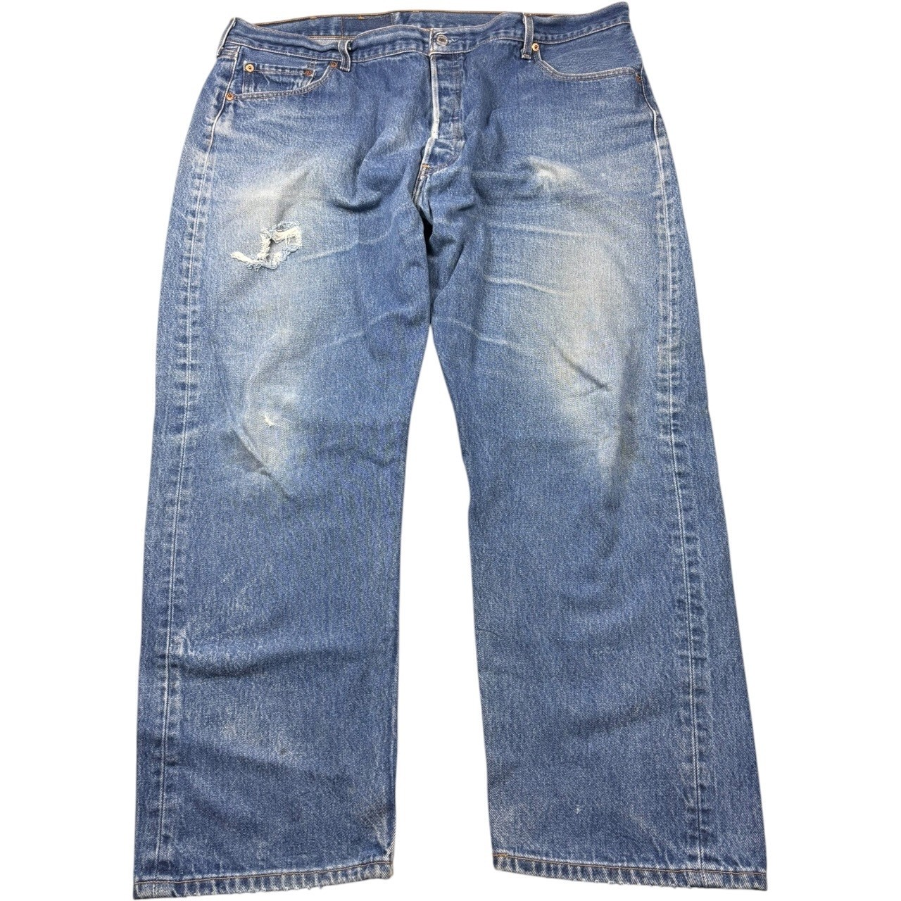 Levi’s 501XX Made in Mexico Distressed Straight Leg Jeans
