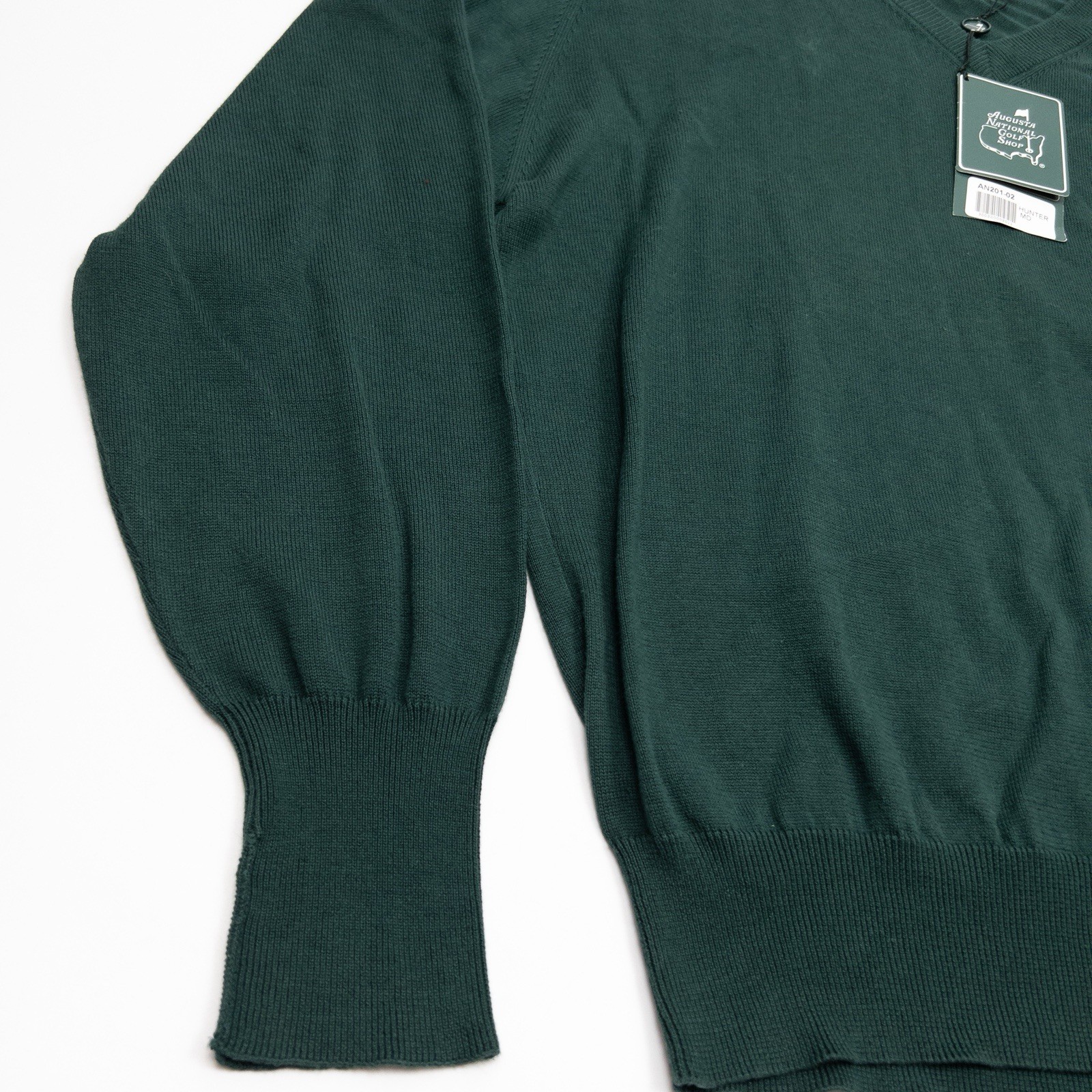 Masters Sweater Mens Medium Hunter Green V-Neck Augusta National Golf Shop Vtg