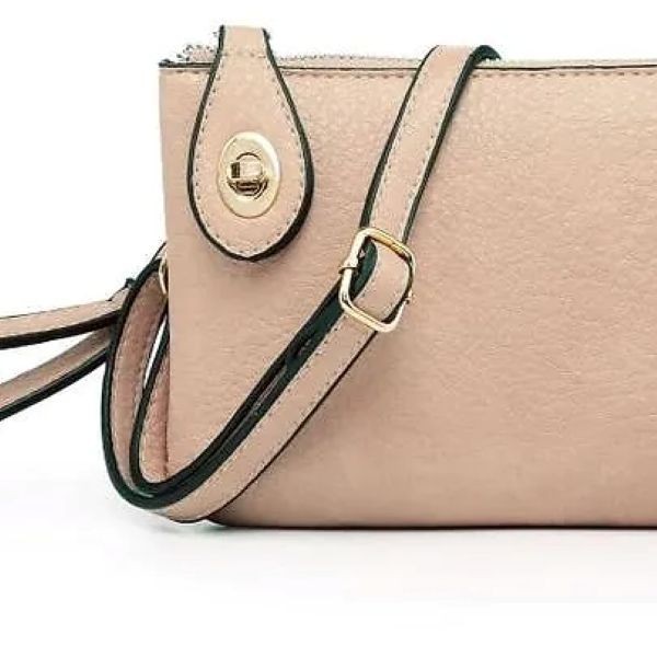 Jen & Co Kendall Crossbody Wristlet with Twist Lock Closure