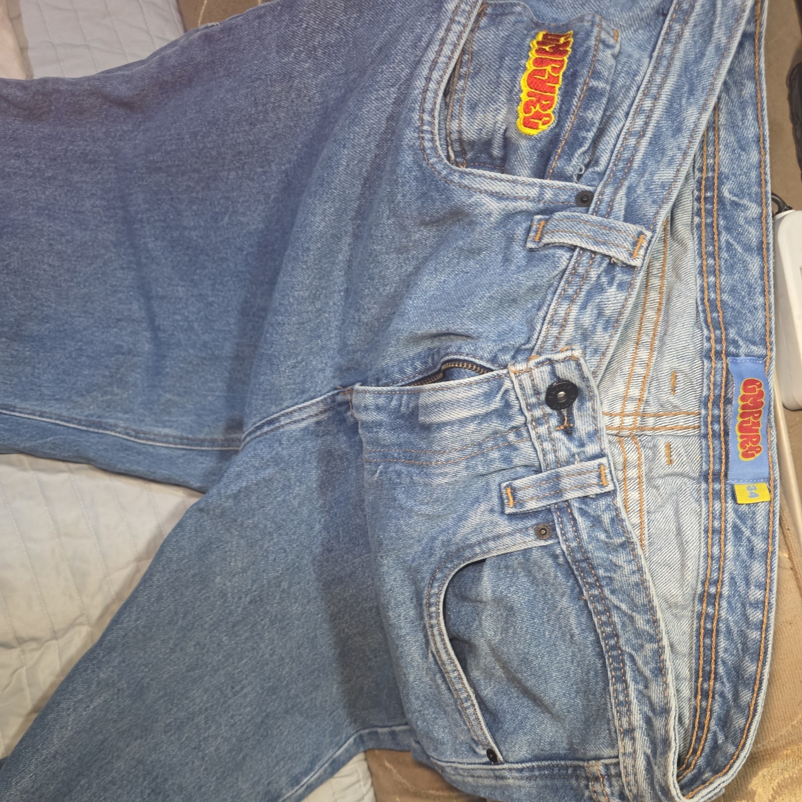 Vintage Y2K Empire Baggy Skate Embroidered Logo Pants Size 34×30