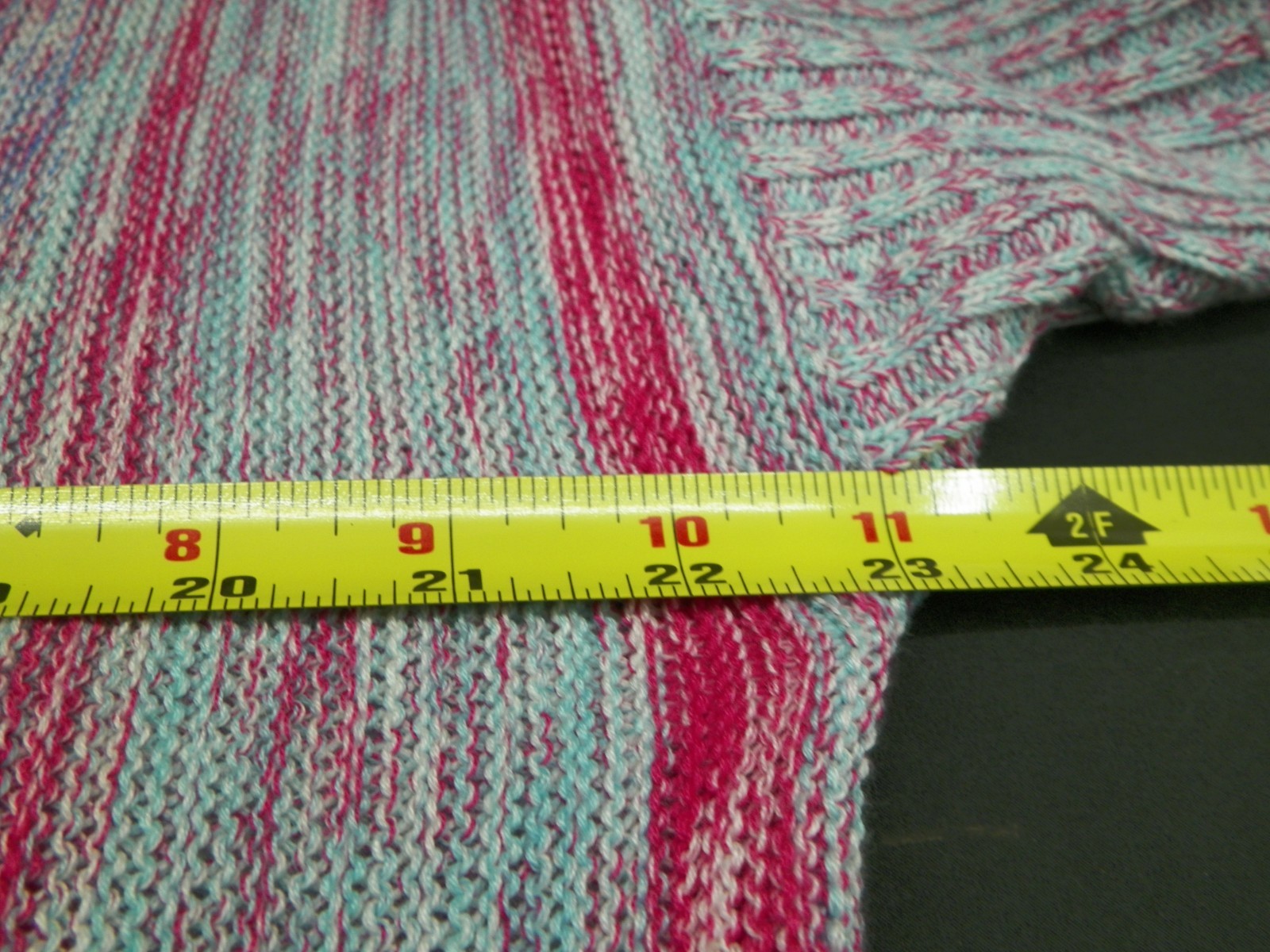 Davi & Dani Multi Striped Oversized Loose Fit Sweater Top Size Small