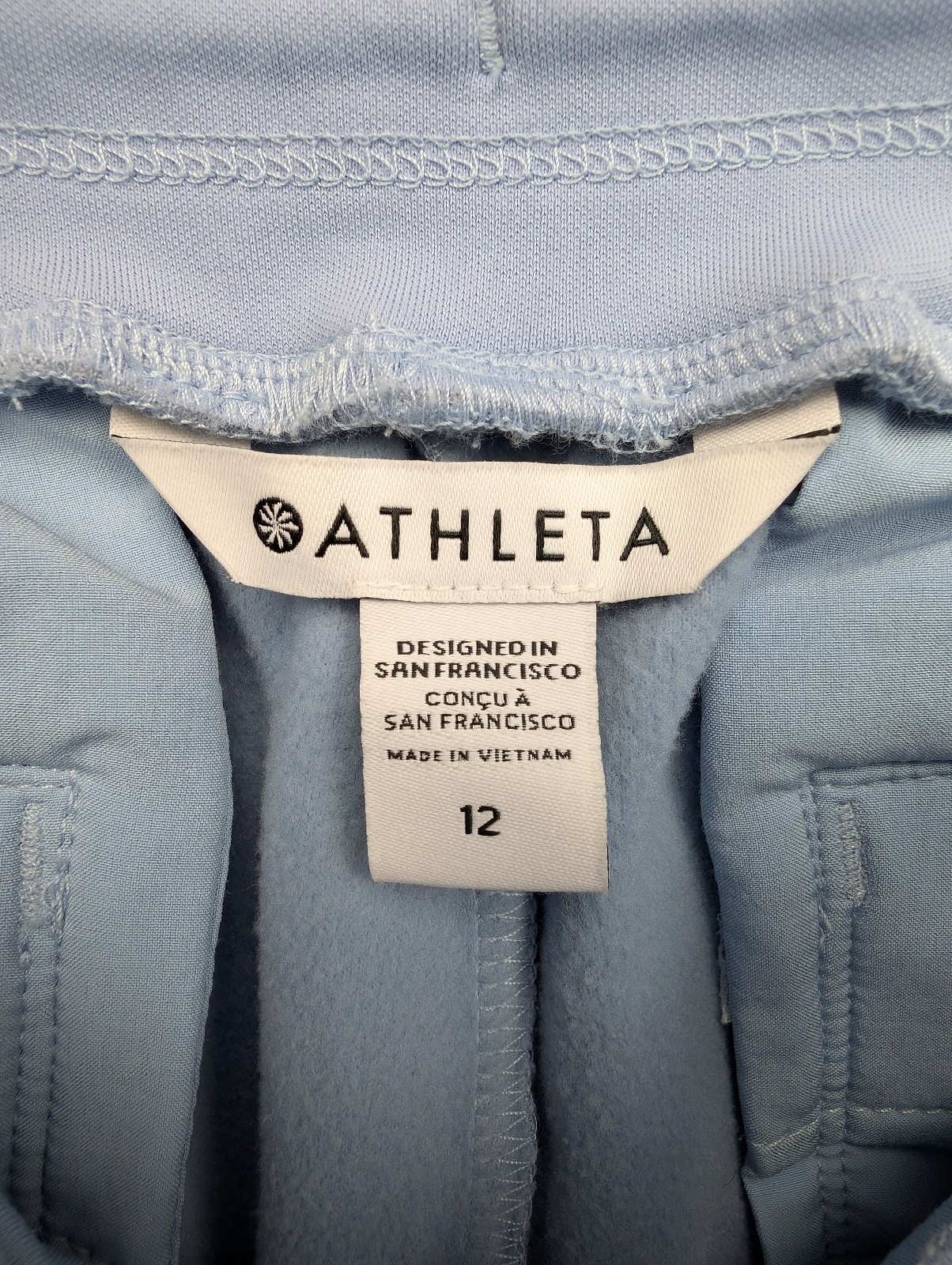 Athleta Solstice Jogger Womens 12 Blue Primaloft Quilted Athleisure Outdoor Cold