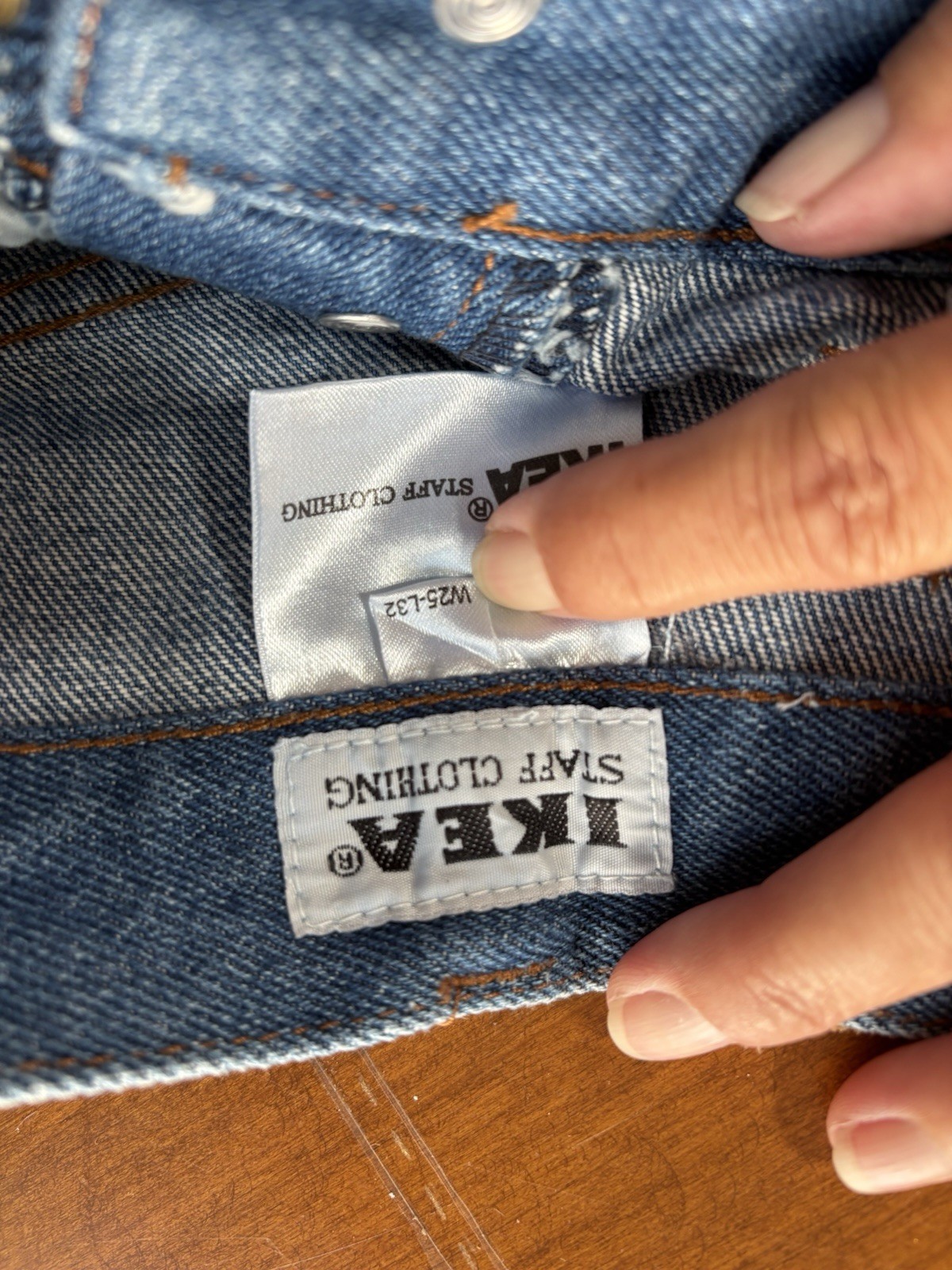 Vintage IKEA Employee Blue Denim Jeans Women’s Retail Equipment New With Tags
