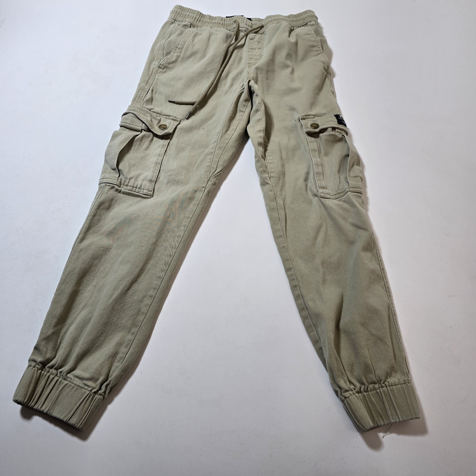 WESC Slim Utility Joggers Unisex Mens S Womens M Green Cargo Cotton Twill Retro