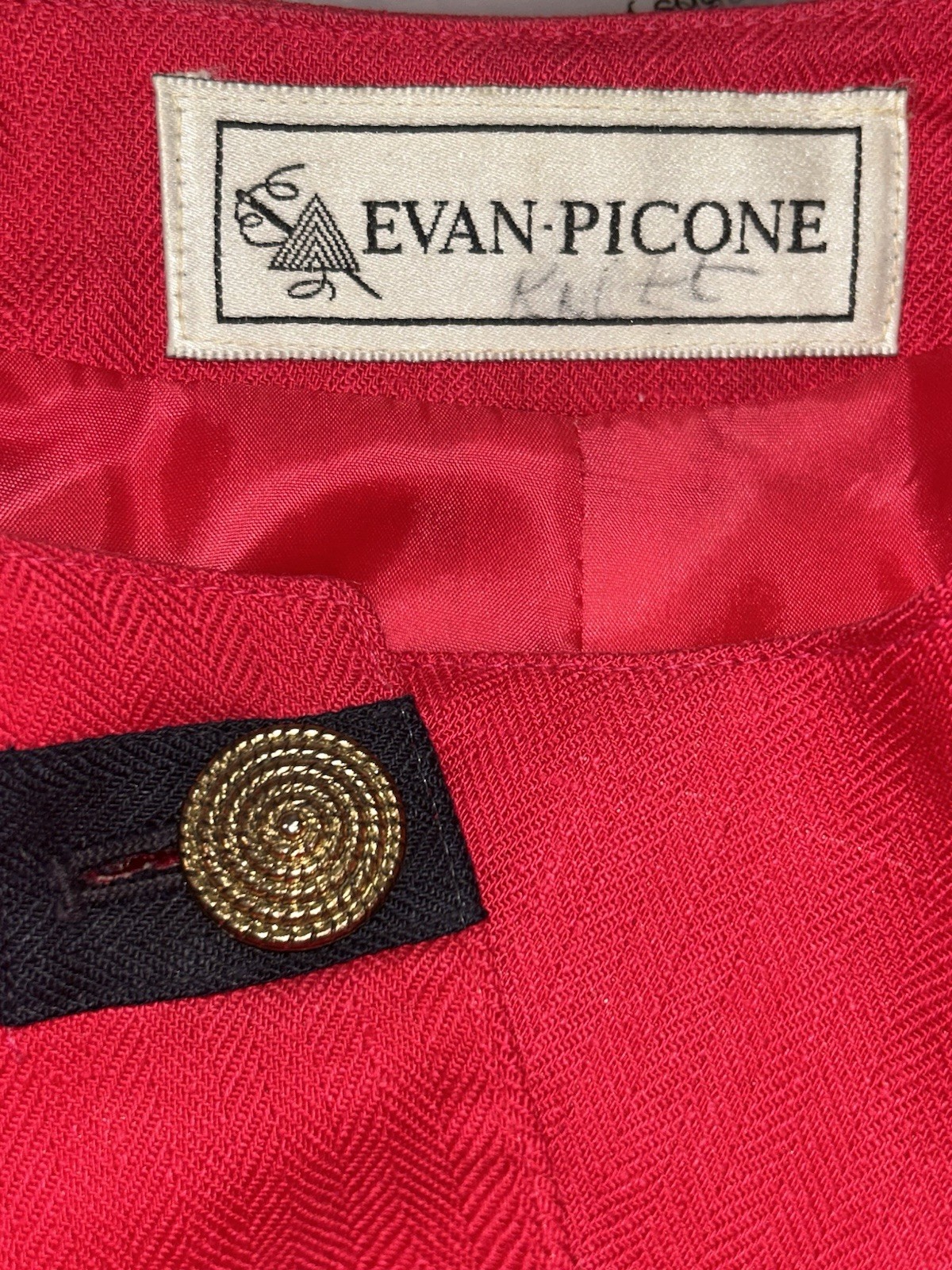 EVAN PICONE BLAZER, Ladies Jacket, SZ 14 ?? Button Up Pink See Details