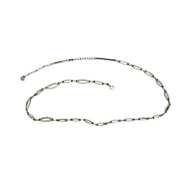 Chain belt 40 inches adjustable. Silver chain link Y2K