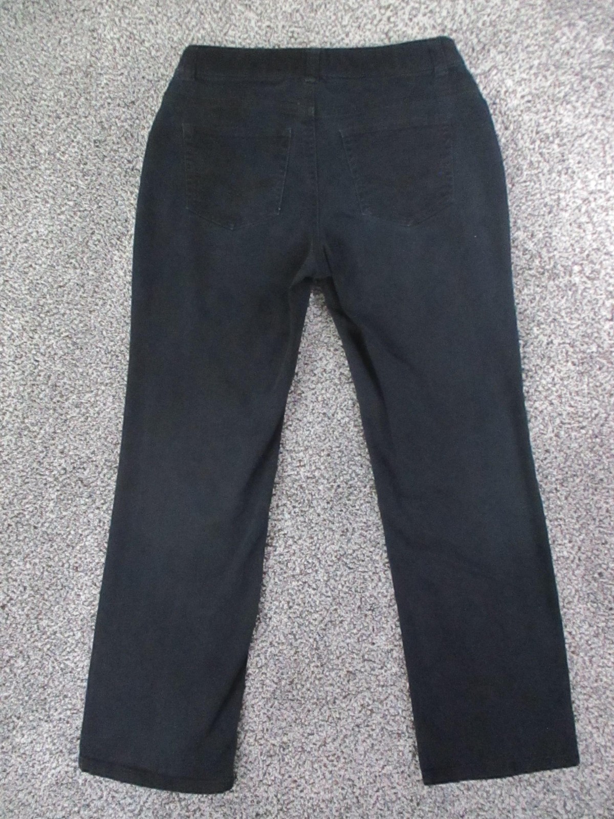 Croft & Barrow Classic Straight Leg Jeans Womens 4 Short Blue Dark Stretch 28×28