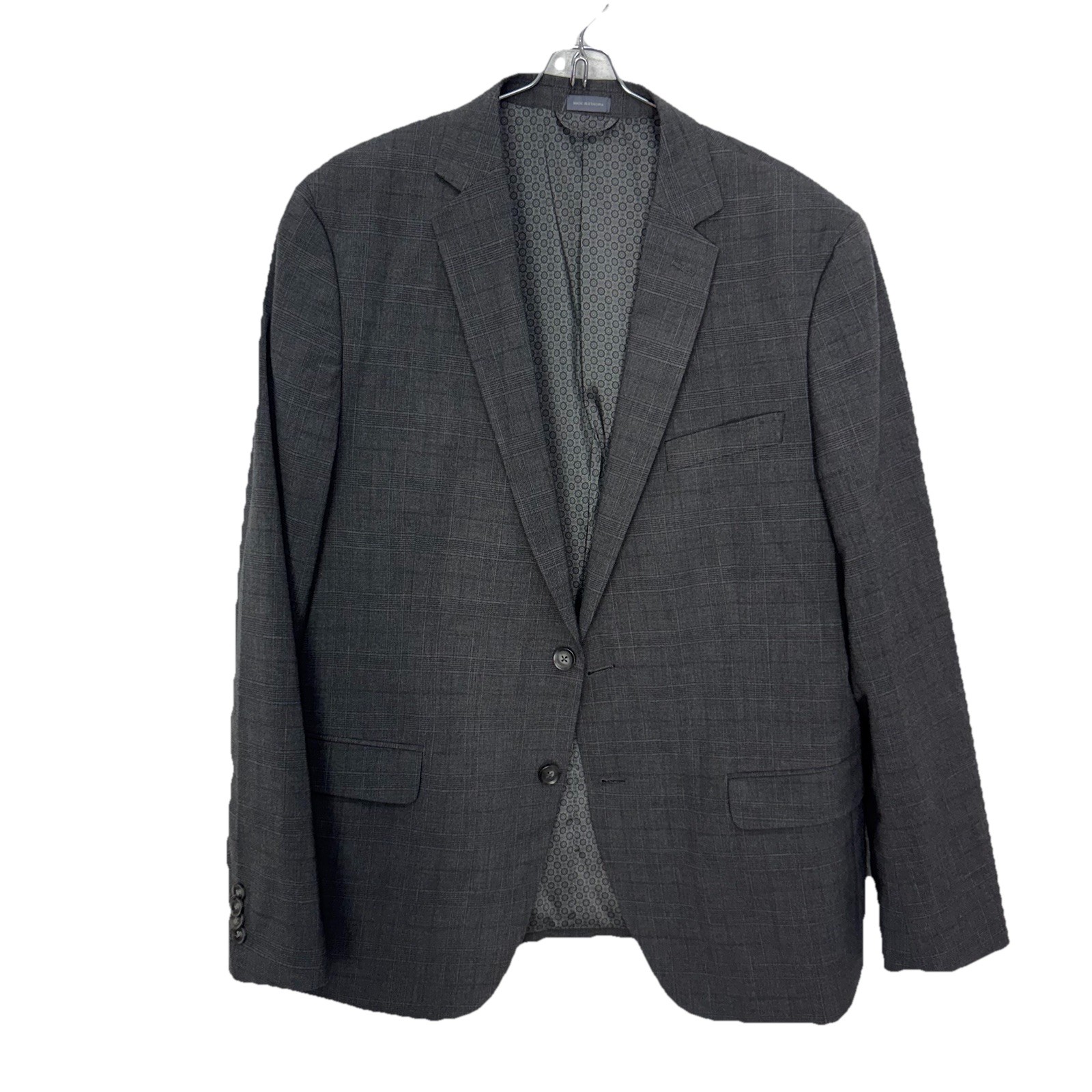 Madison Slim Fit Gray Basic Blazer Jacket For Mens Size 44R Career 2 Button Suit