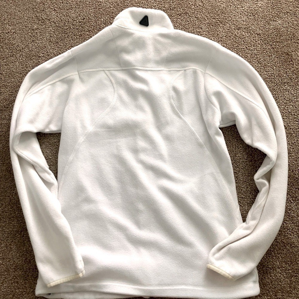Antigua White KC Royals Embroidered Lightweight Fleece Zip Up Sweater Jacket S