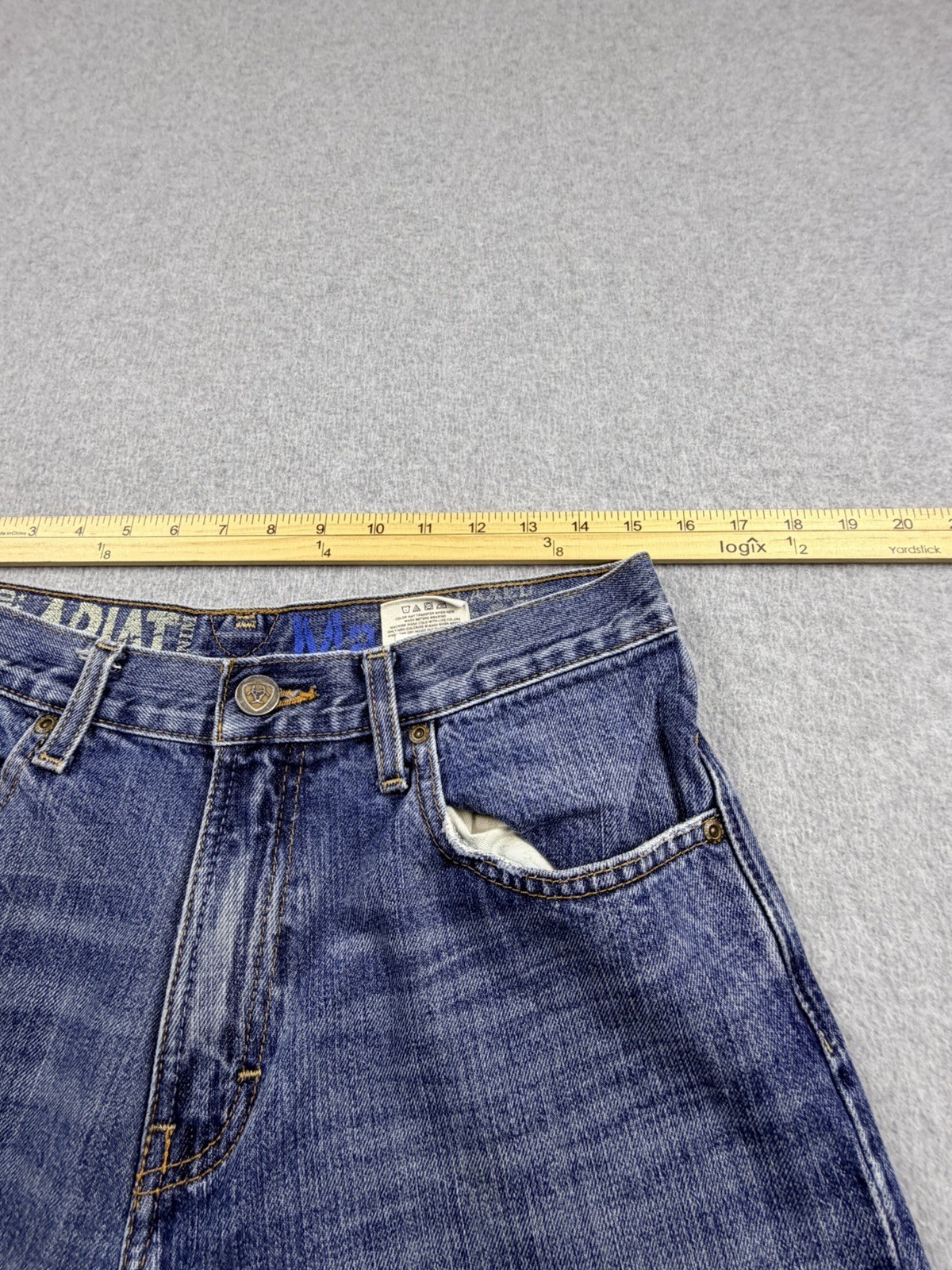Ariat M2 Relaxed Boot Cut Jeans Mens 30×32 Blue Denim Cowboy Western Workwear