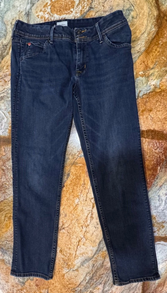 Hudson Jeans Womens 33 Collin Skinny Blue Flap Pocket Stretch Mid Rise Denim