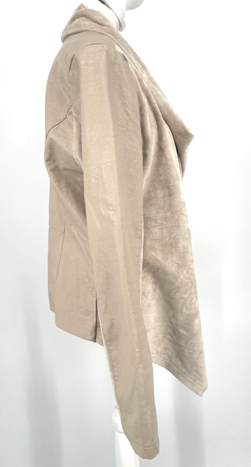 Blank NYC womens Size L Sunny Days Moto Jacket faux suede asymmetrical zip