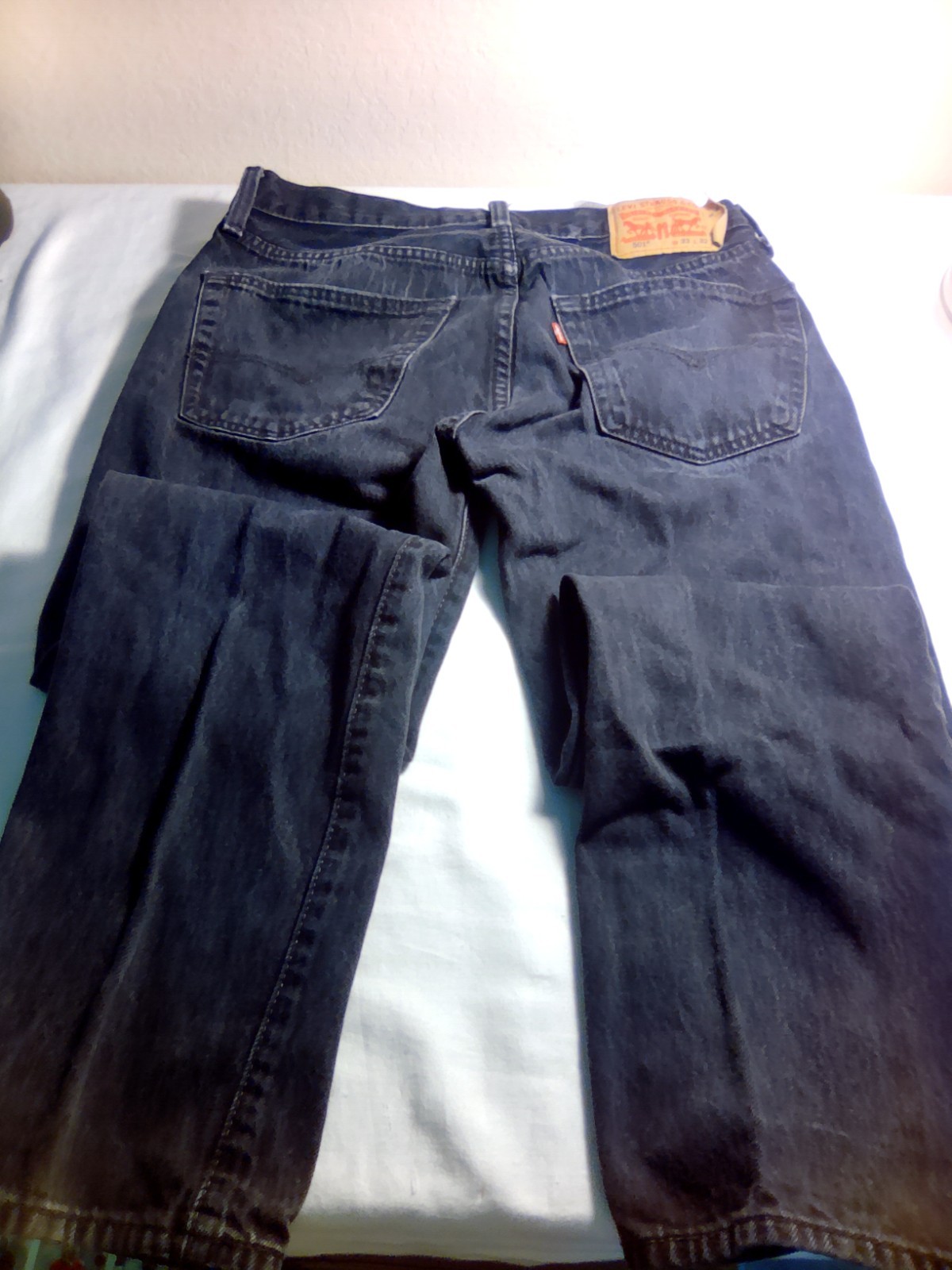 Levi’s 501 Orginal Button Fly Black Jeans Men’s Size W33 L32 501 Black Pre-owned