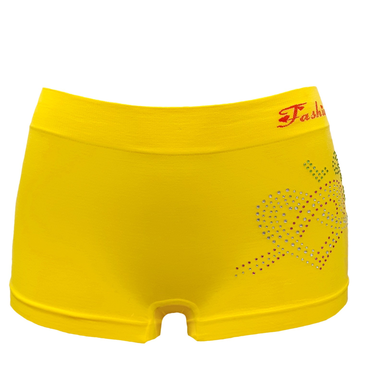 6 pk boyshorts Panties SEAMLESS Boxer Shorts rhinestone undewear Bright Colors