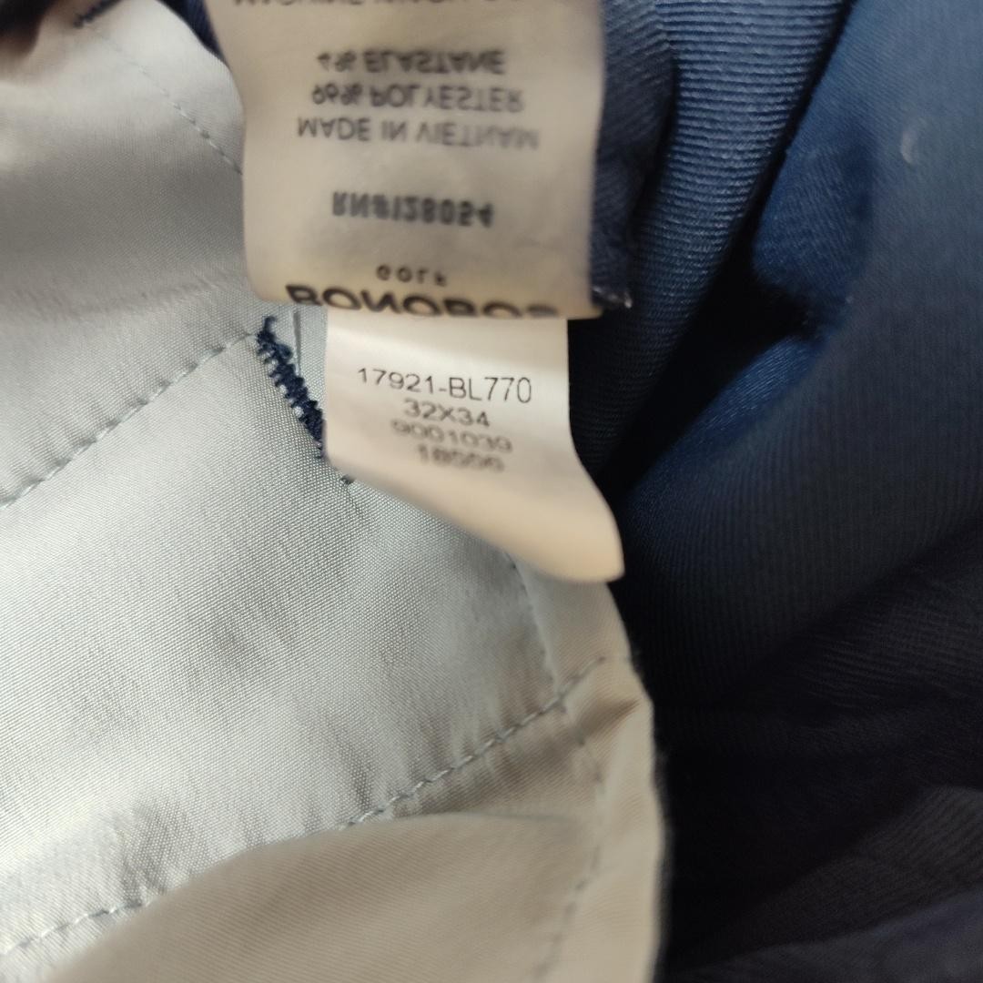 Bonobos Pants Mens 32×34 Blue Golf Highland Slim Performance Stretch Flat Tech