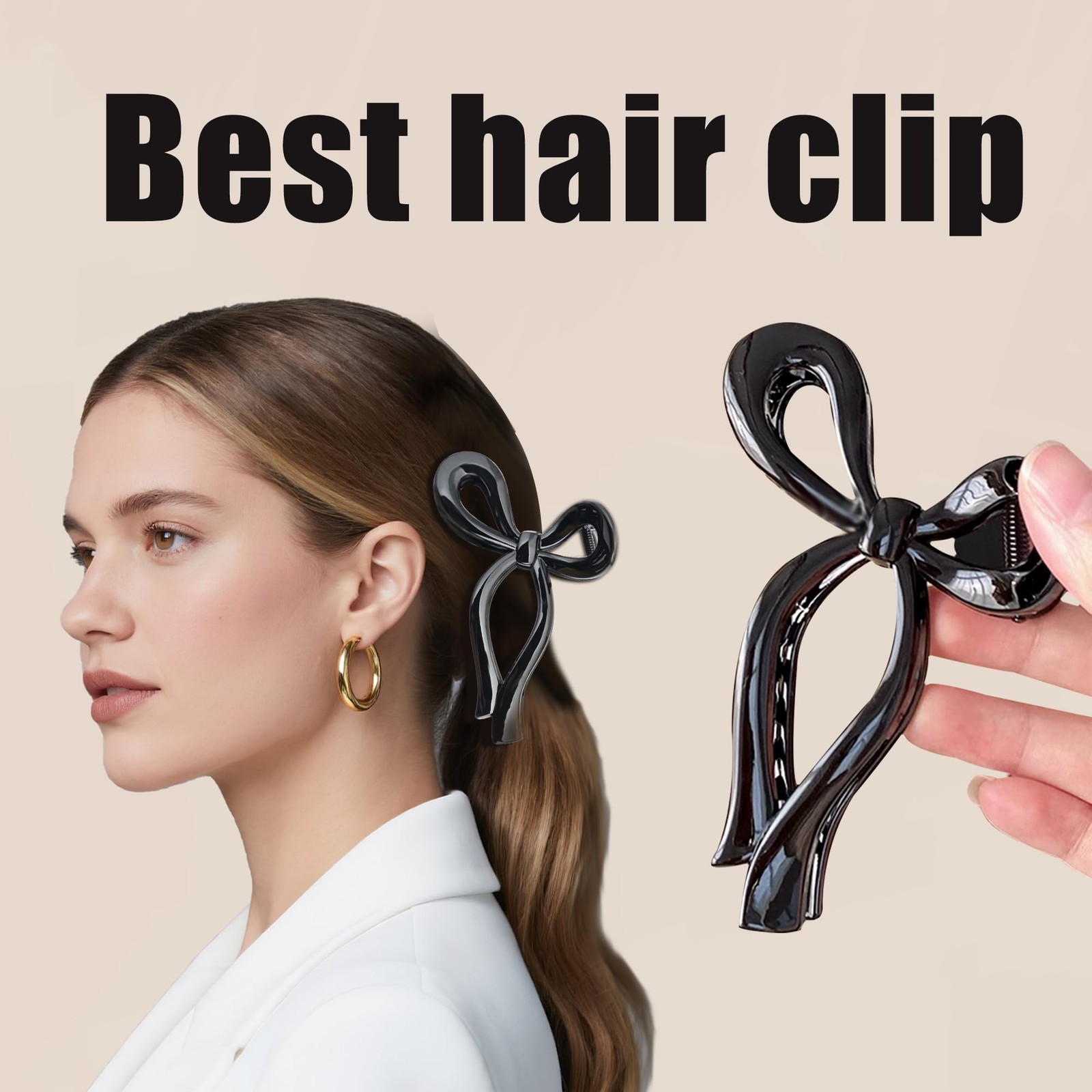 6 Pcs Elegant Bow & 1 Count (Pack of 6), black, champagne, orange, brown