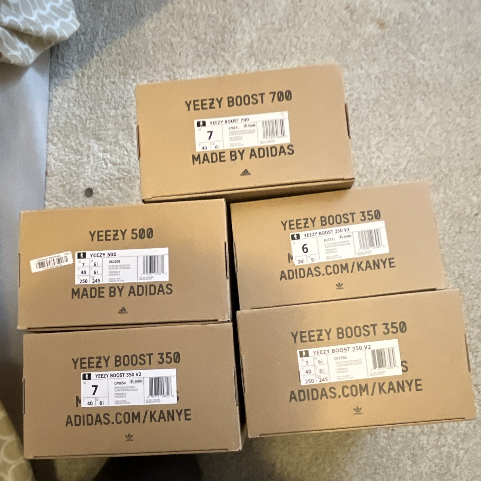 EMPTY BOXS adidas Yeezy Boost 350 V2 Zebra White/Core Black/Red 2017 EMPTY BOXS