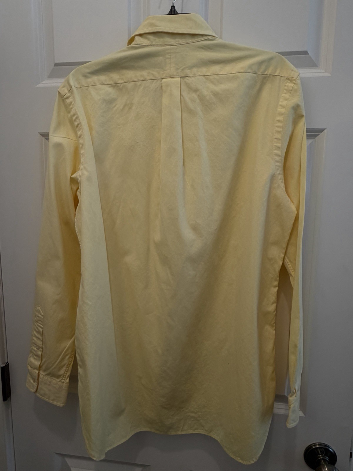 Ralph Lauren Mens Yellow Oxford Button Down Shirt Size 16 40/41