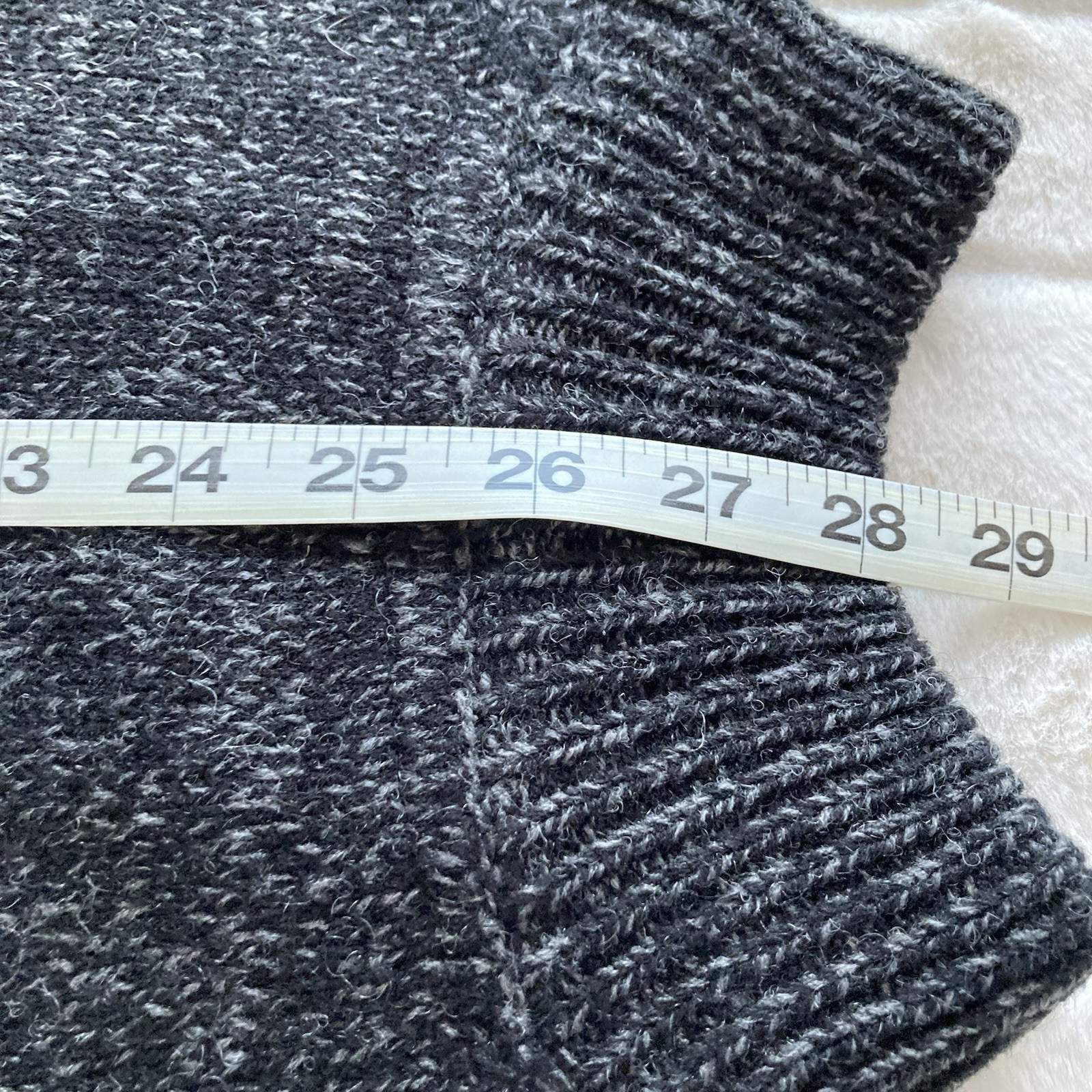 Emerald Isle Knitwear 1/4 Zip Wool Blend Pullover Sweater Mens Large Charcoal