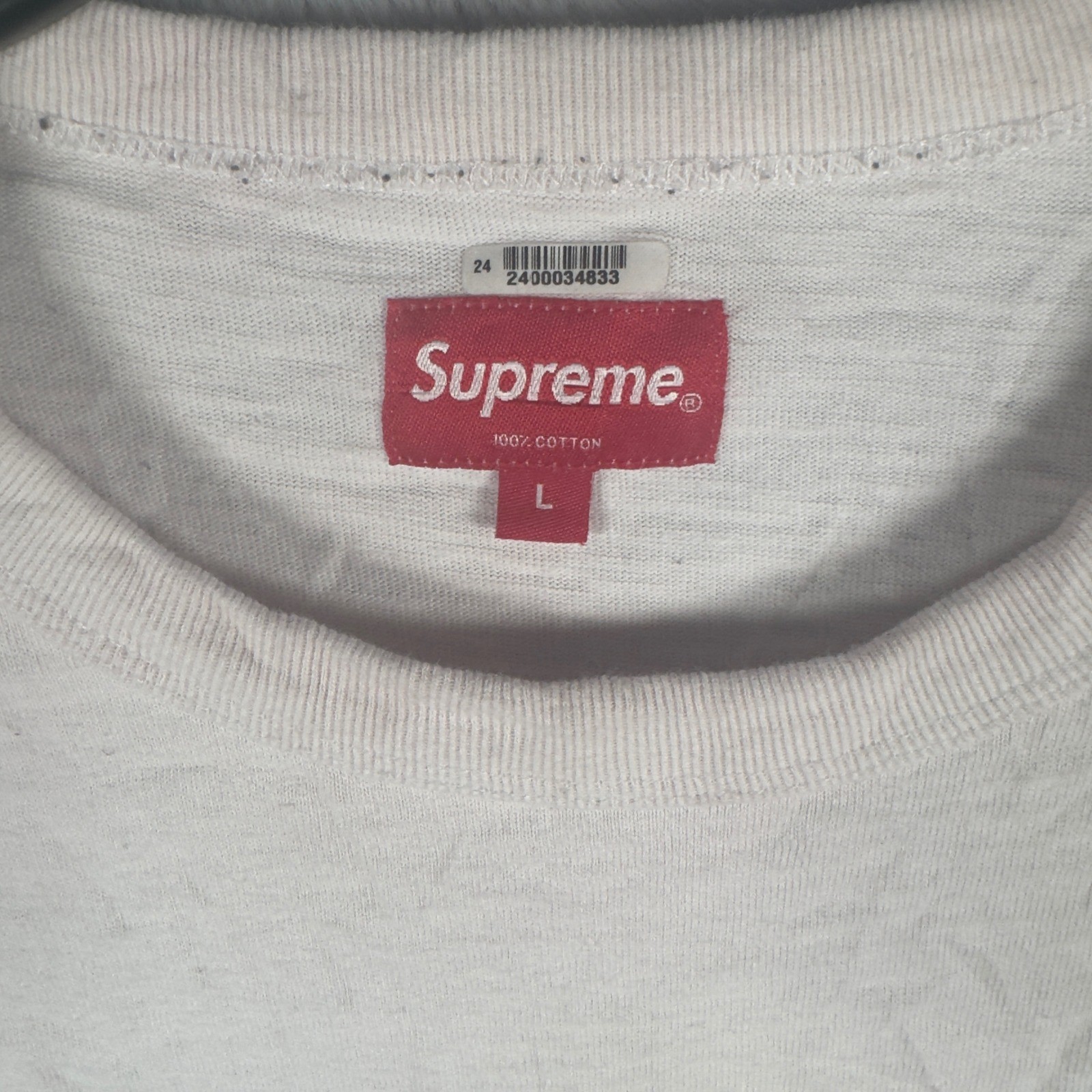 Supreme Star Applique Logo T-Shirt Mens Large White Black Y2K Streetwear Tee