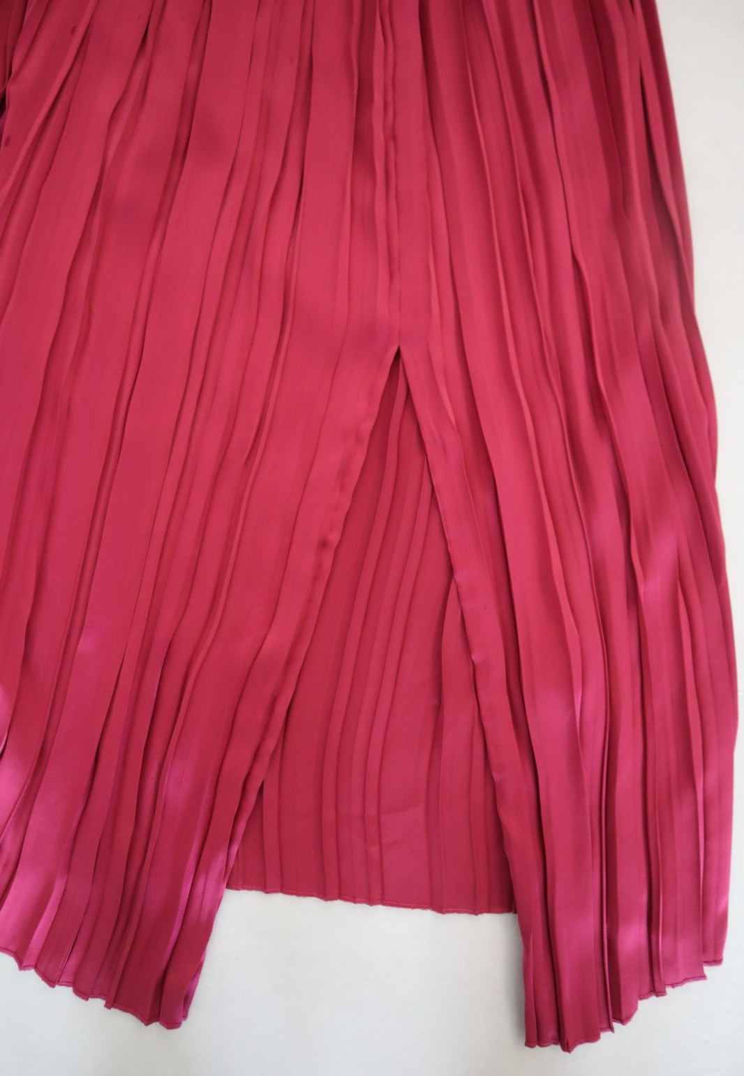 3.1 Phillip Lim F221-3539EPS Sz 2 Dark Raspberry Irregular Pleated Skirt $550