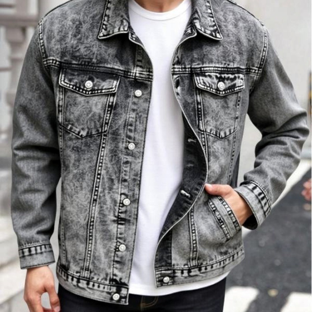 Form-fitting Denim Jacket For Men