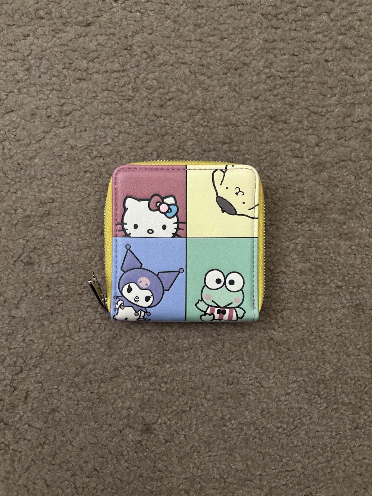 Sanrio Zip-Around Wallet Hello Kitty My Melody Kuromi Card Slots Multicolor