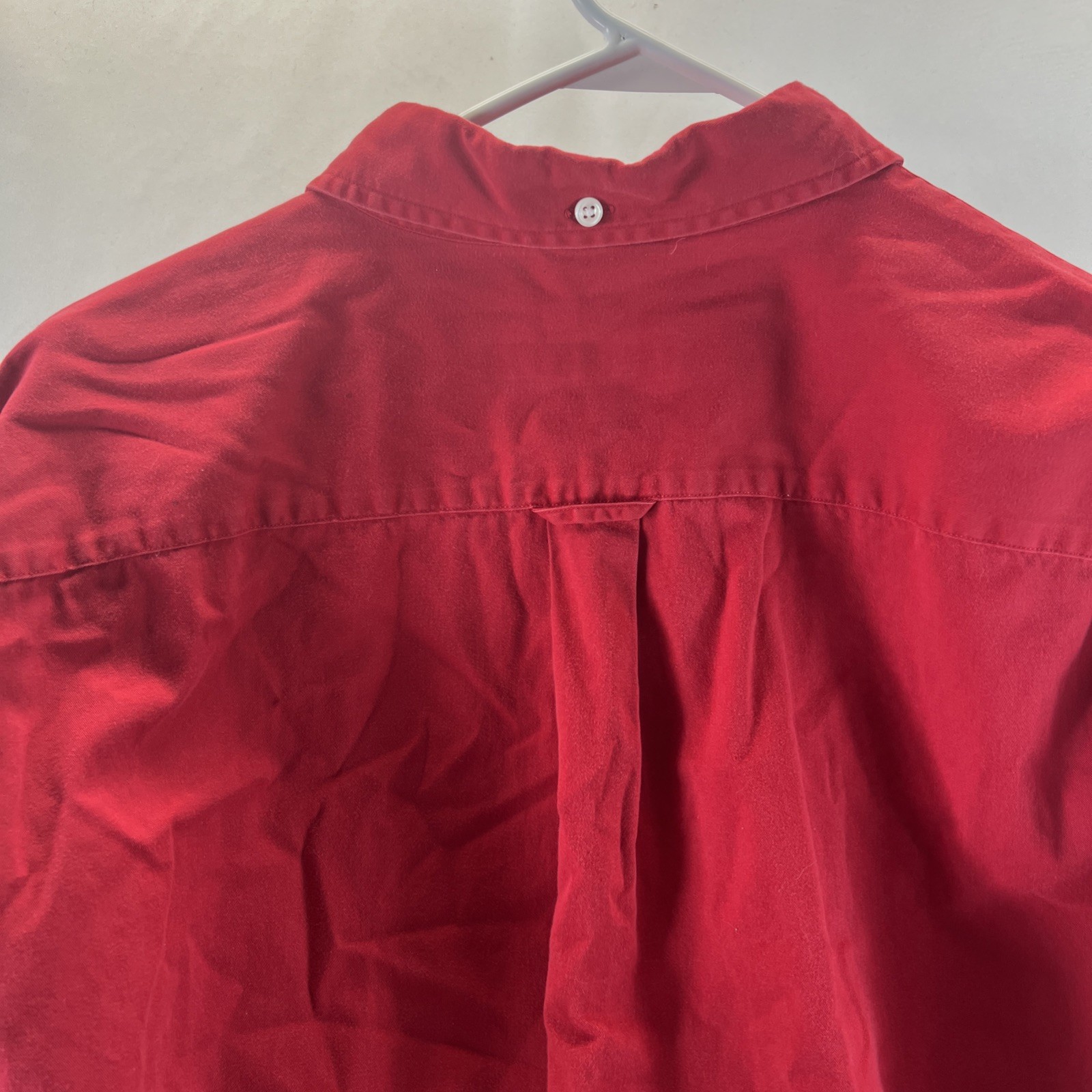 Norsport Red 100% Cotton Long Sleeve Button Down Collared Shirt Men’s Size L