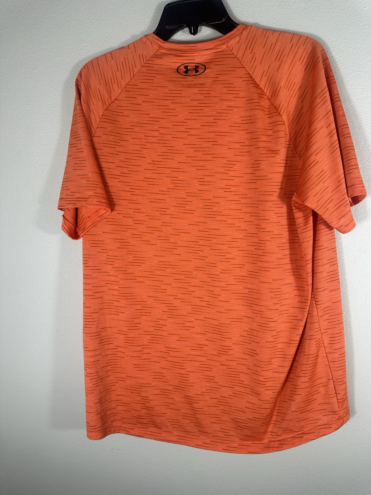 Under Armour Tech Tee Men’s Large Orange HeatGear Loose Athletic Shirt Running