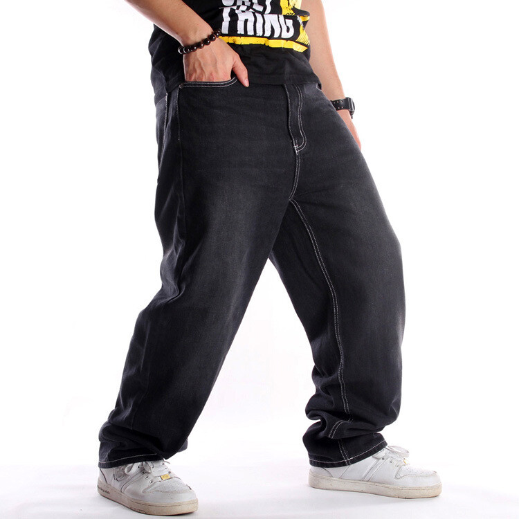 Men’s Washed Jeans Hip hop Pants Baggy Trousers Oversized 34 36 38 40 42 44 46