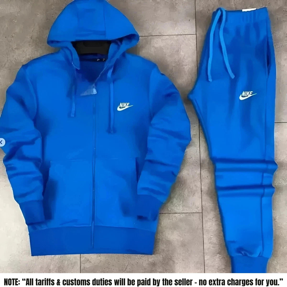 Nike TrackSuit Men’s Sweatsuit Set Hoodie Slim Fit To Match Joggers GymWear Blue