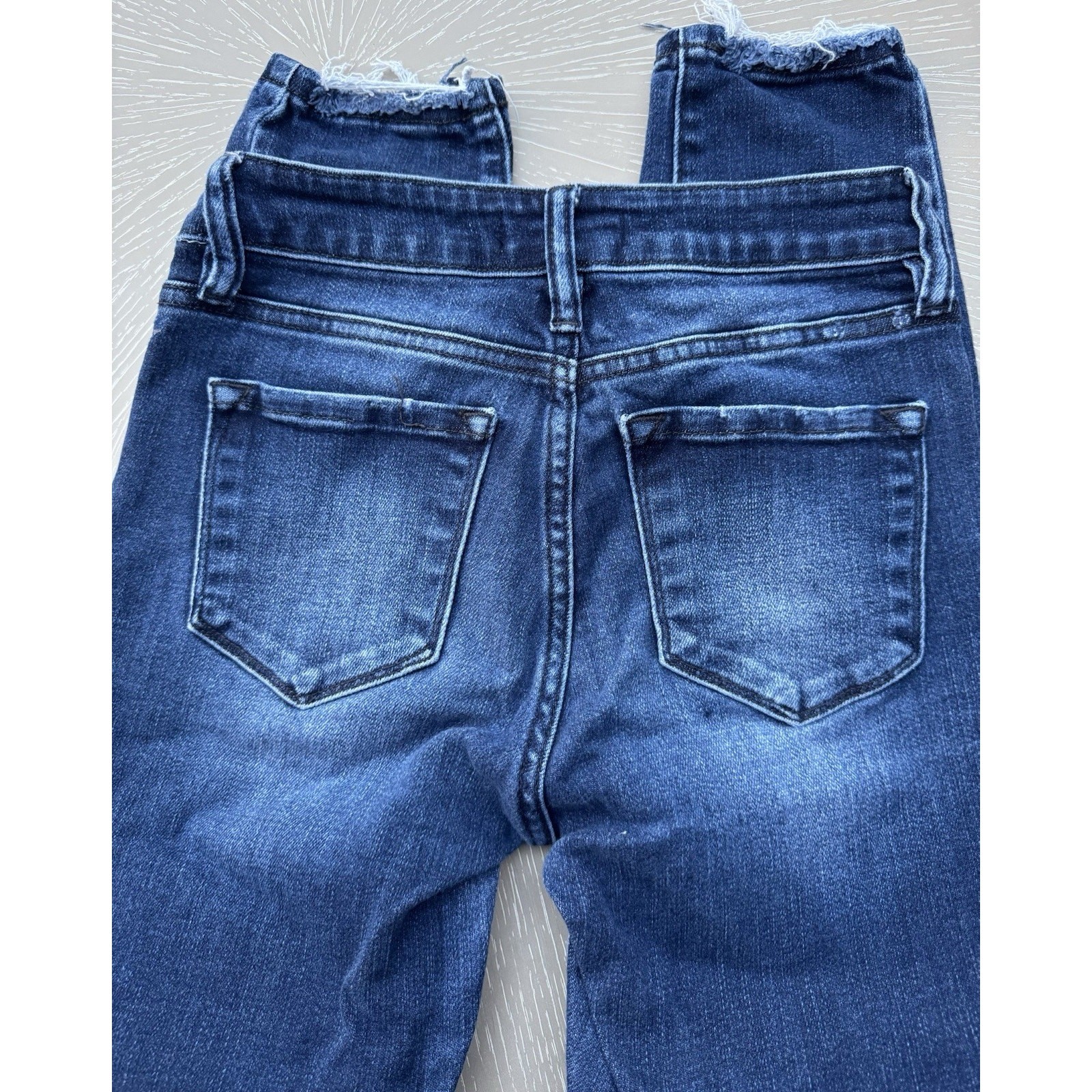 KanCan Signature Mid-Rise Ankle Skinny Jeans Size 24 VBK1575AA Frayed Raw Hem