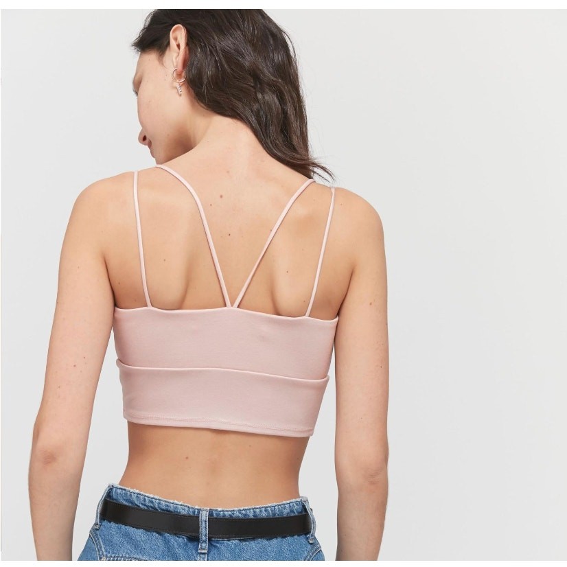 Urban Outfitters Celeste Square Neck Cami Rose Medium
