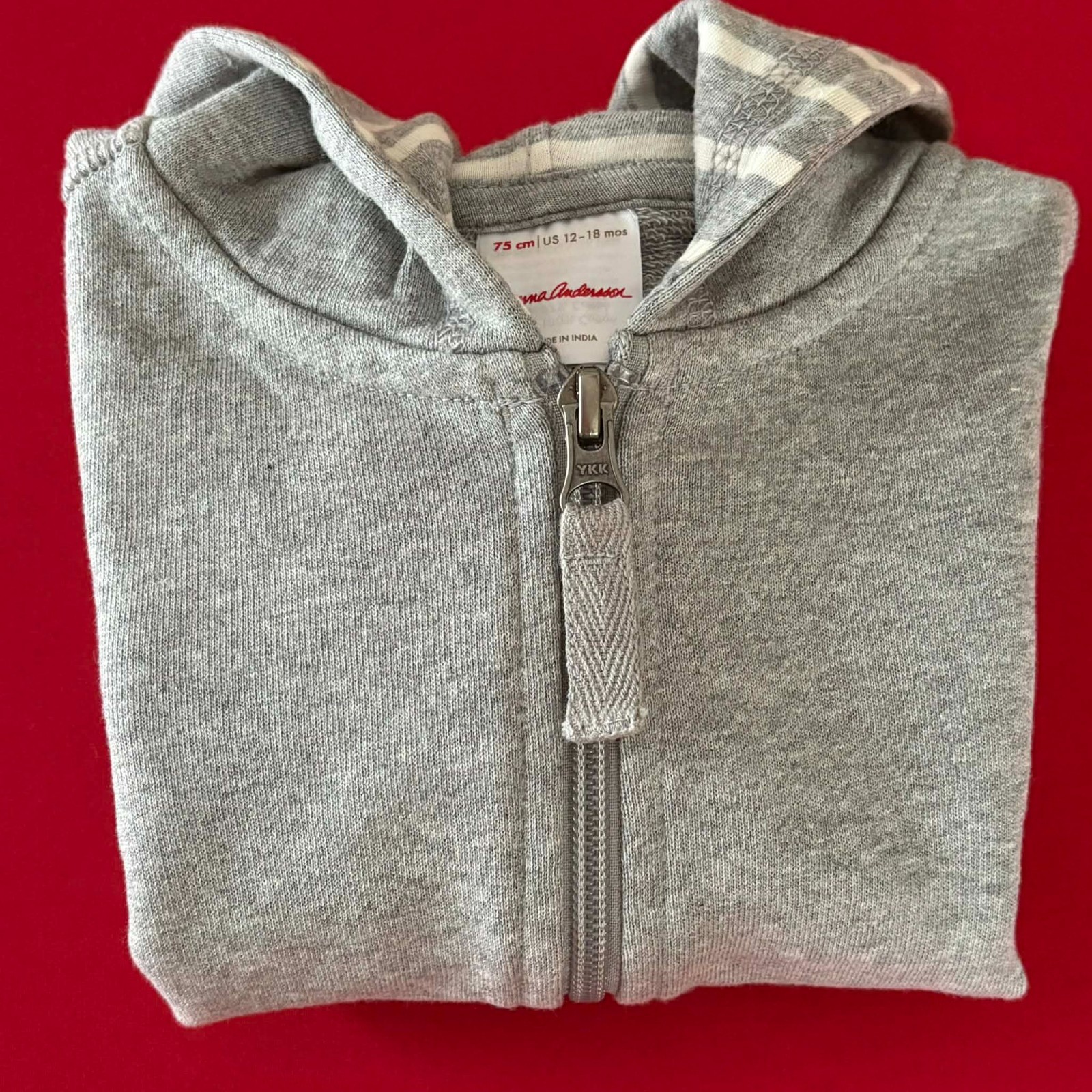 Hanna Andersson Cute Cotton French Terry Hoodie Jacket. Size 12-18 Months, 75 cm