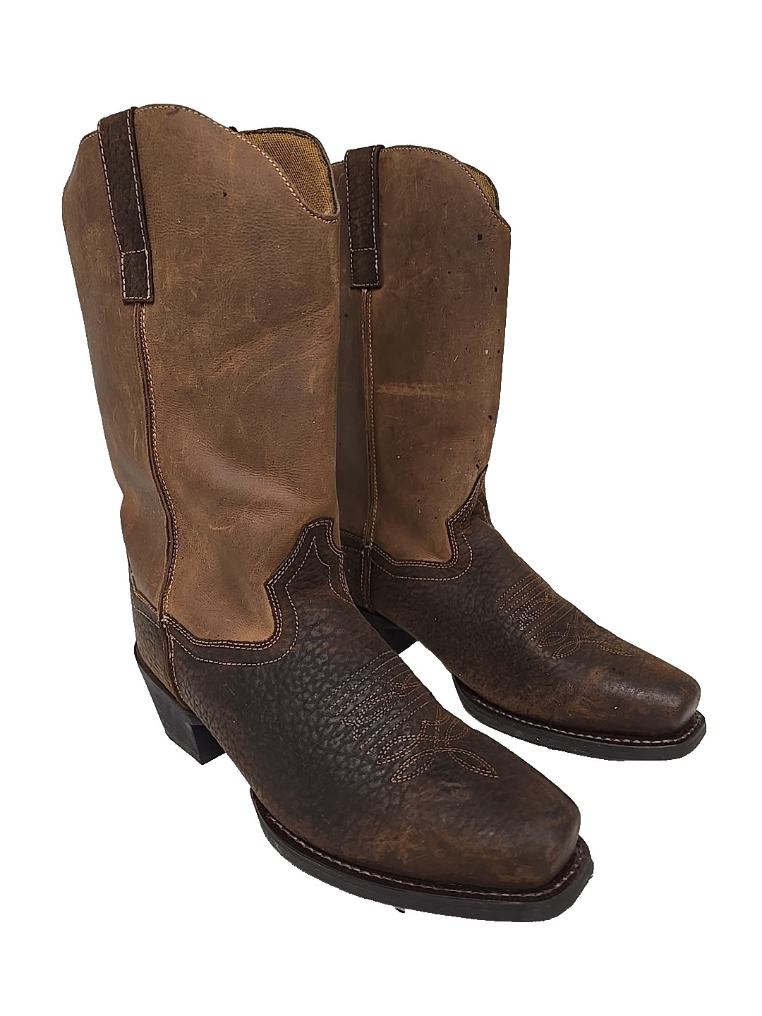 Laredo Men’s 68449 Gilly Cowboy Western Boot Square Toe Brown Size 9D