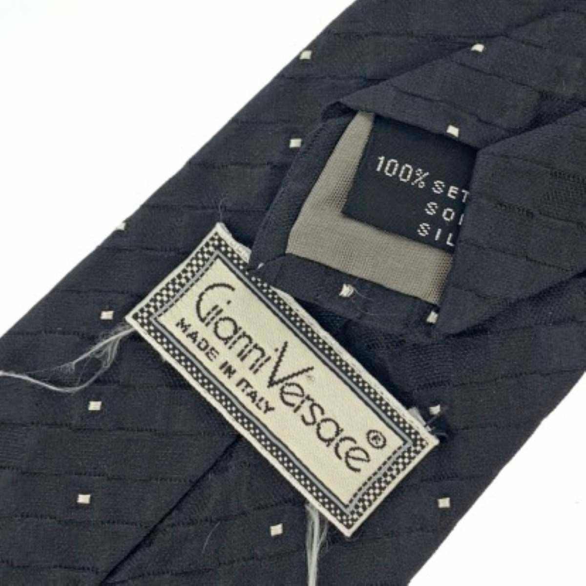 Gianni Versace Vintage Silk Necktie Black Men’s 143cm 8.3cm Pre-owned
