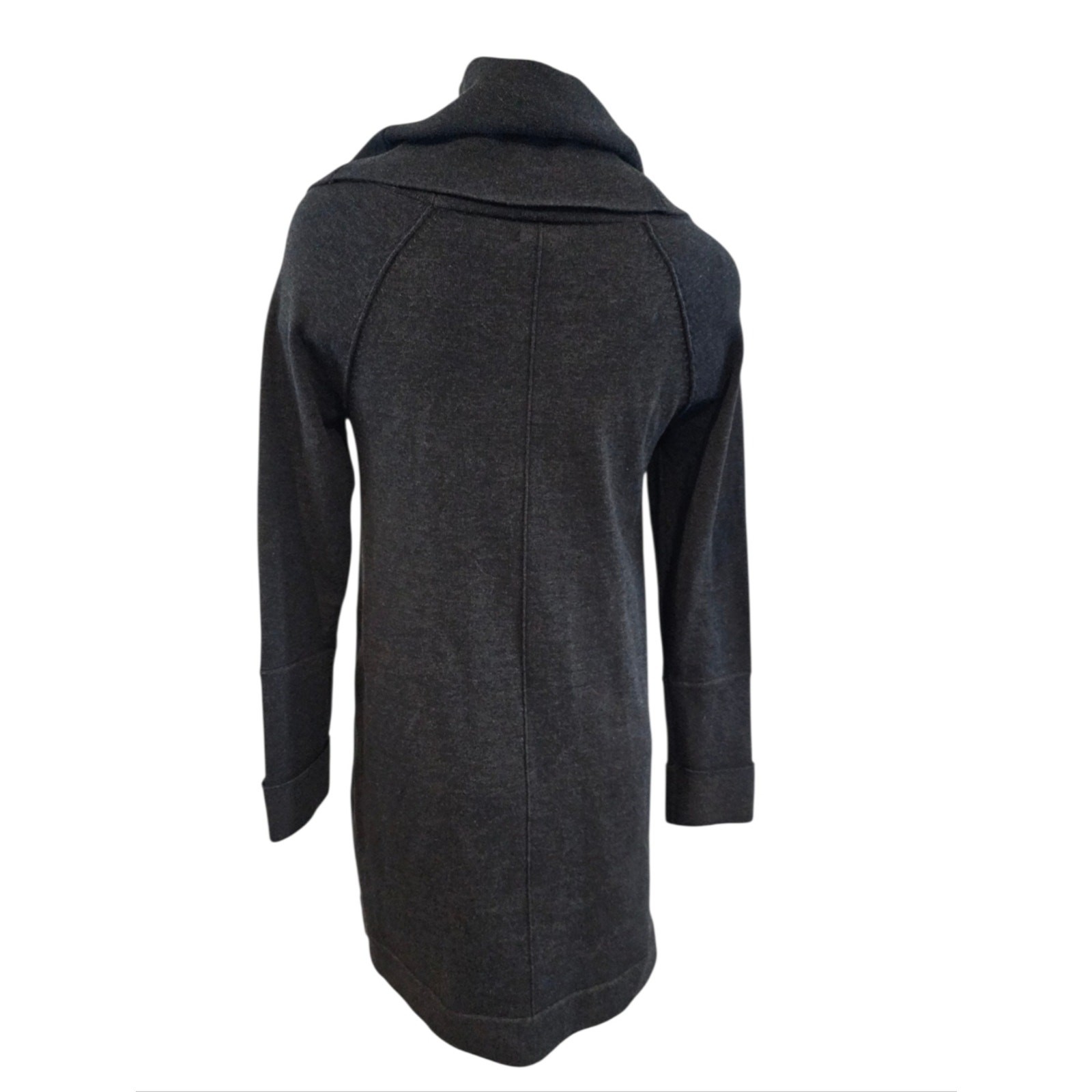Vince Camuto Charcoal Gray Cowl Neck Sweater Dress Size S