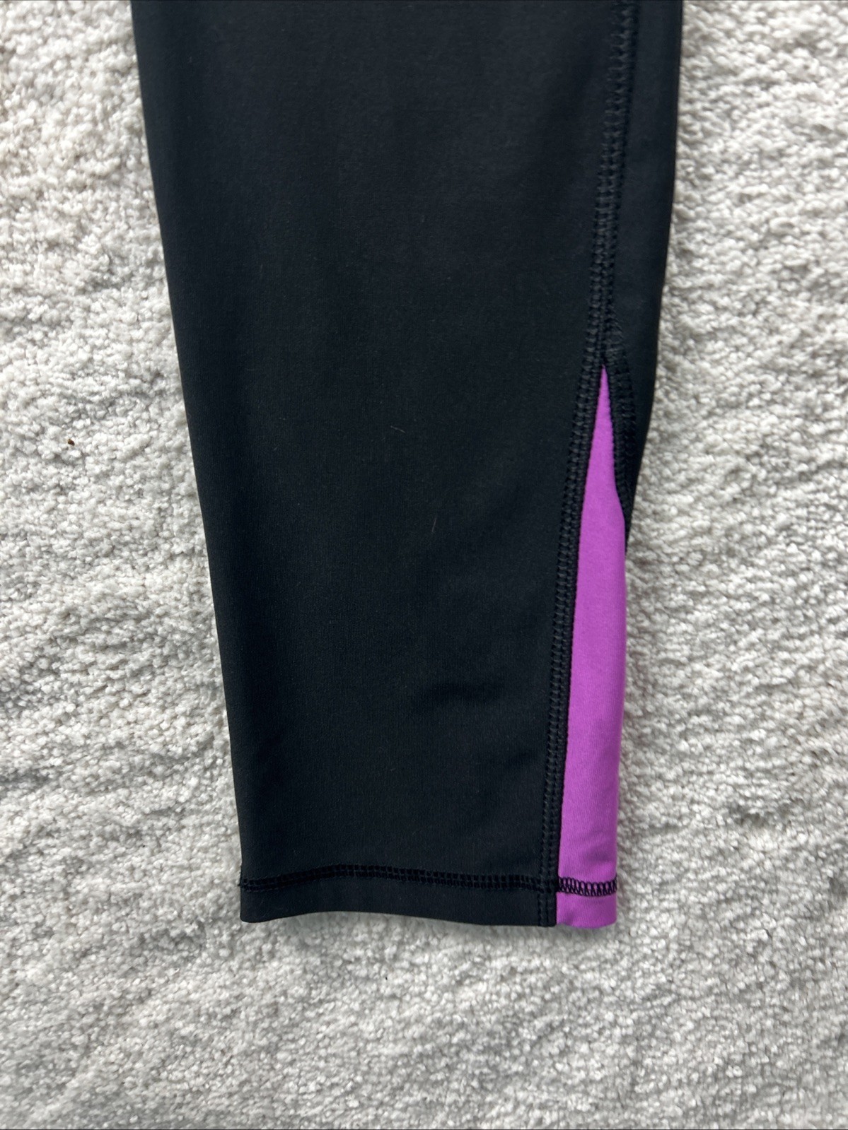 RBX Leggings Black Pink Purple Polyester Spandex Blend Womens Medium Yoga Dance