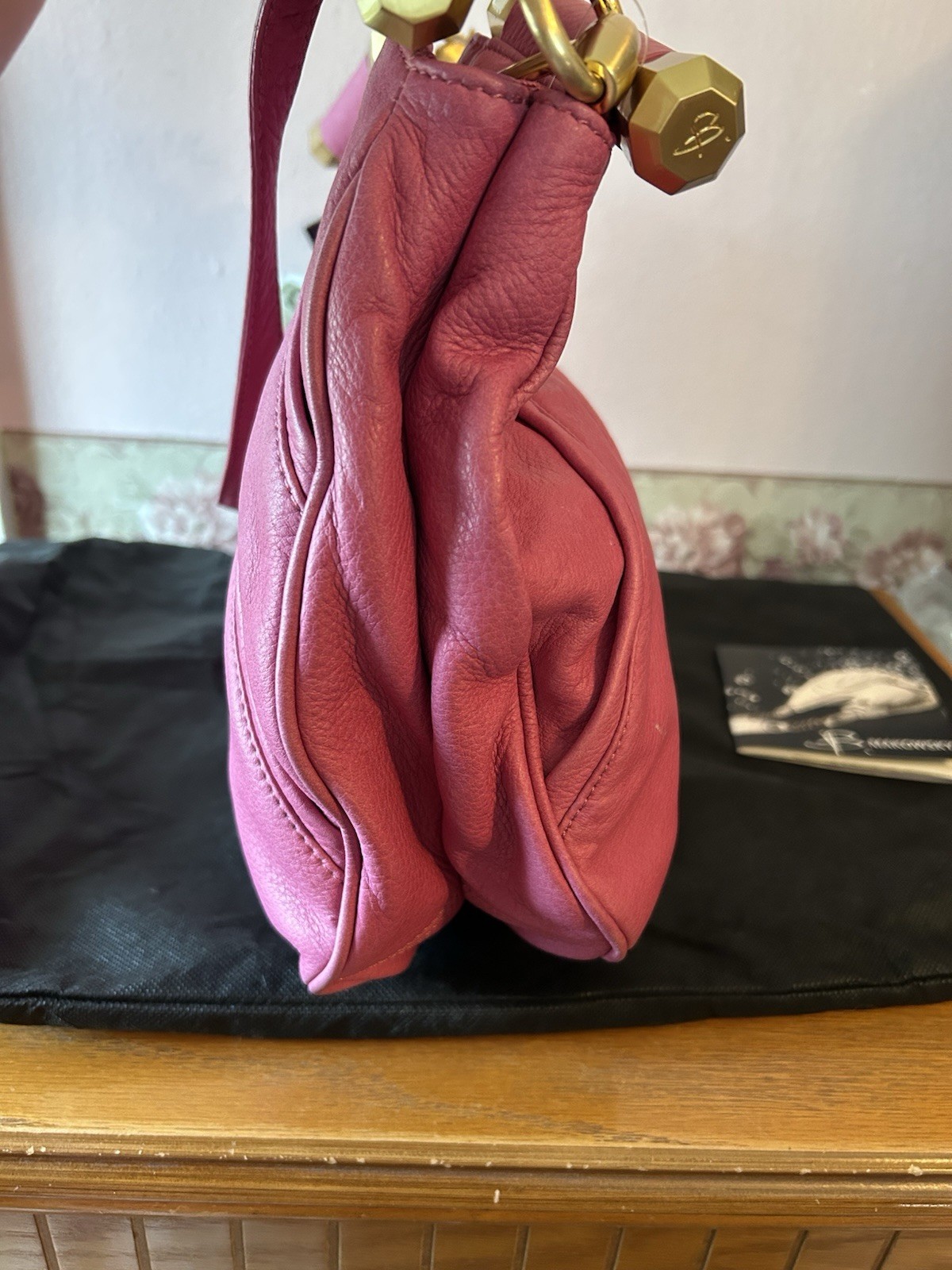 BMakowsky Hibiscus Pink Butter Soft Leather Purse/NWT
