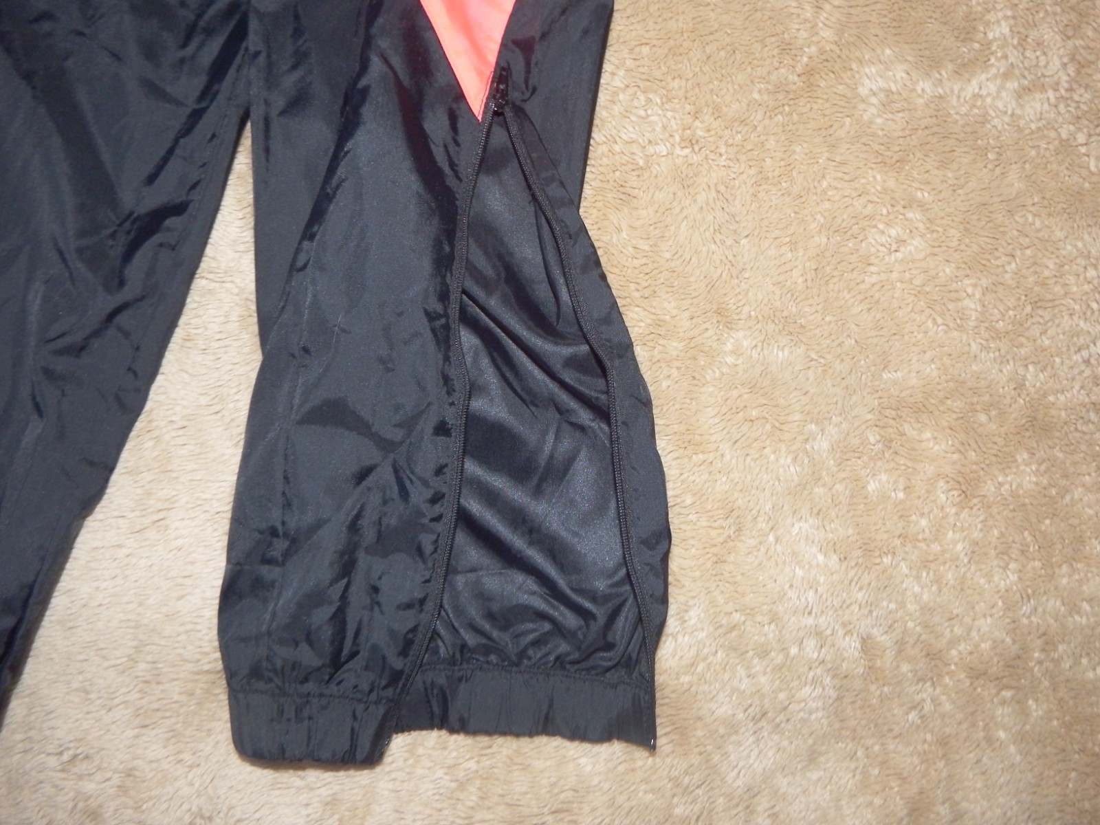 Vintage Nike Windbreaker Track Pants Retro 90s Black Neon Pink Blue Gray Tag L