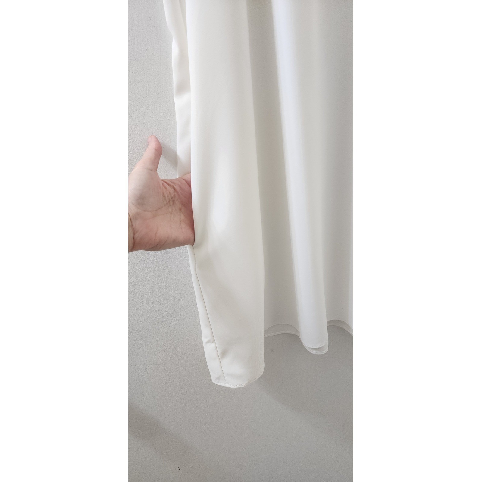 Amanda Uprichard White Smocked High Neck Keyhole Shift Dress Womens Medium