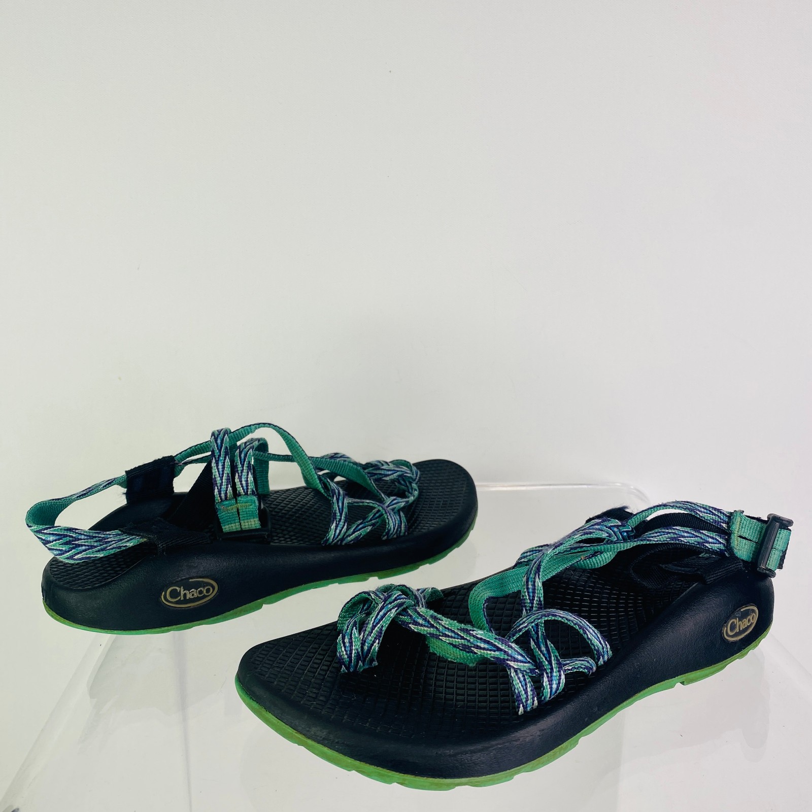 Chaco ZX/2 Toe Loop Women’s Sz W7 Waterproof Sports Sandals Teal Blue Green Navy